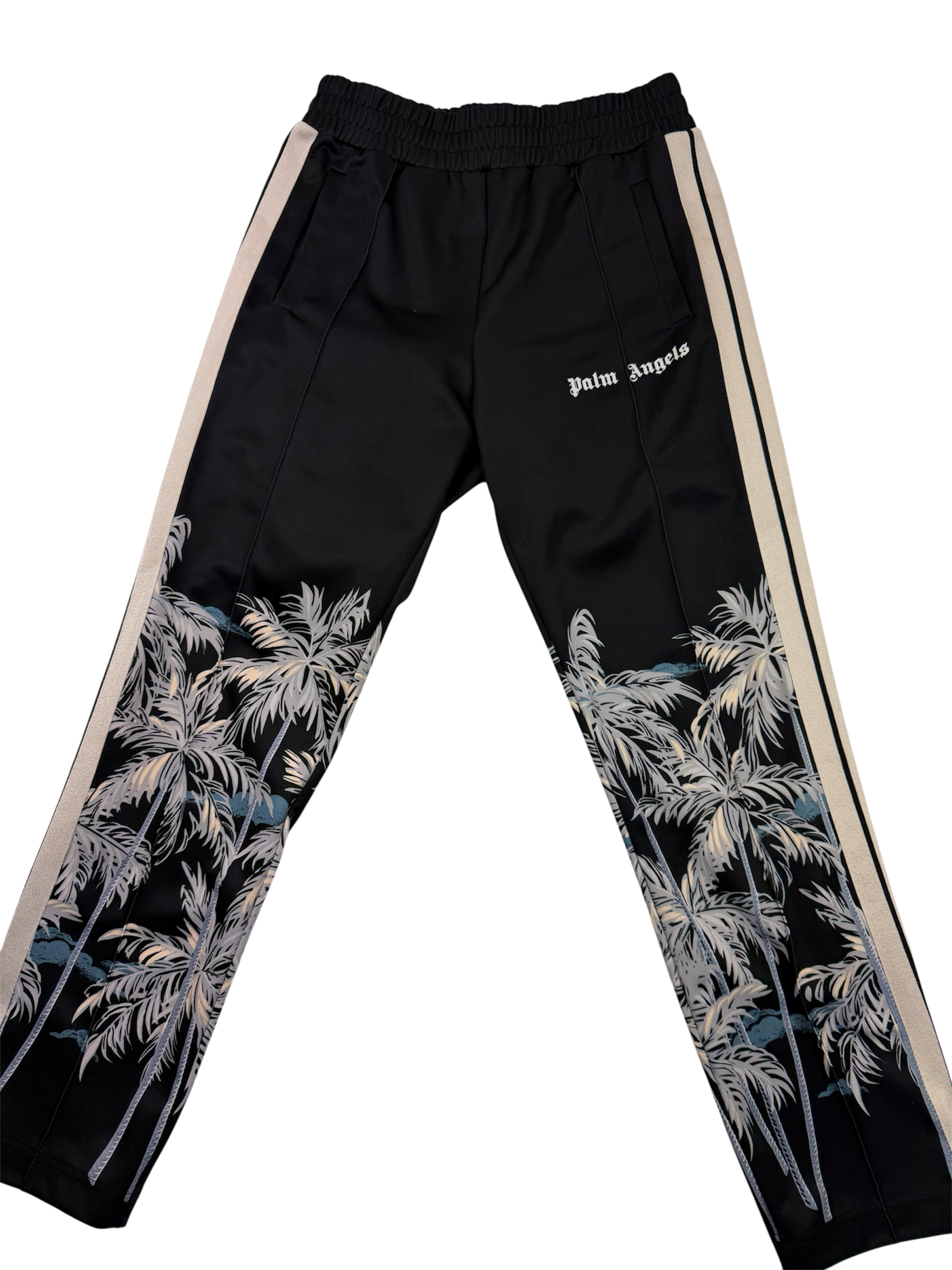 Jogging Palm Angels – Noir / Off White – Motif Palmier – Taille L