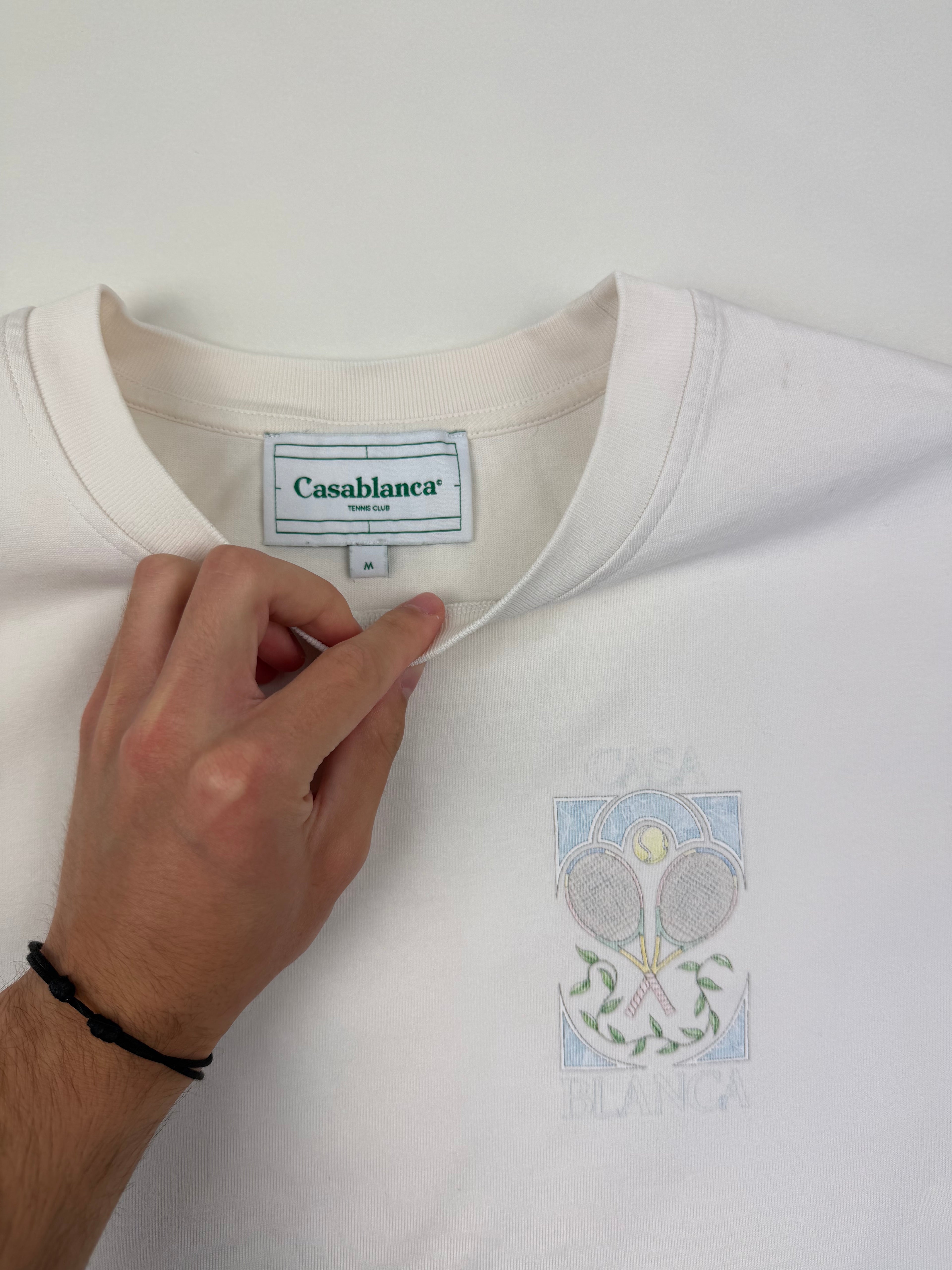 T-shirt Casablanca “Tennis Pastel” – Taille M – Blanc