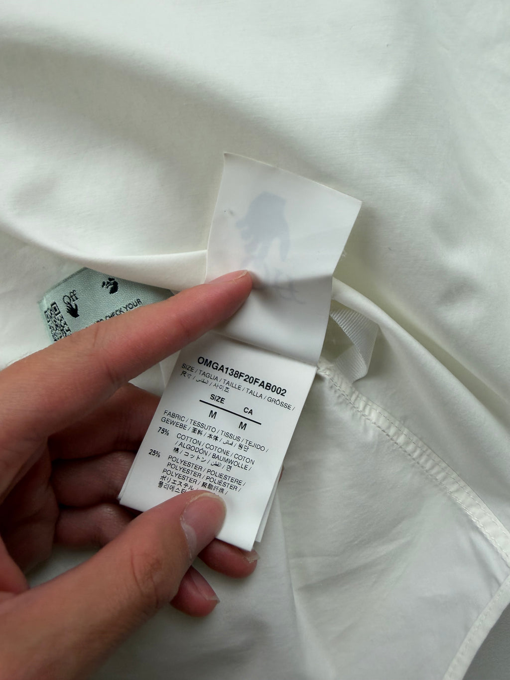 Chemise Off-White « Pascal Skeleton » – Taille M – Blanc