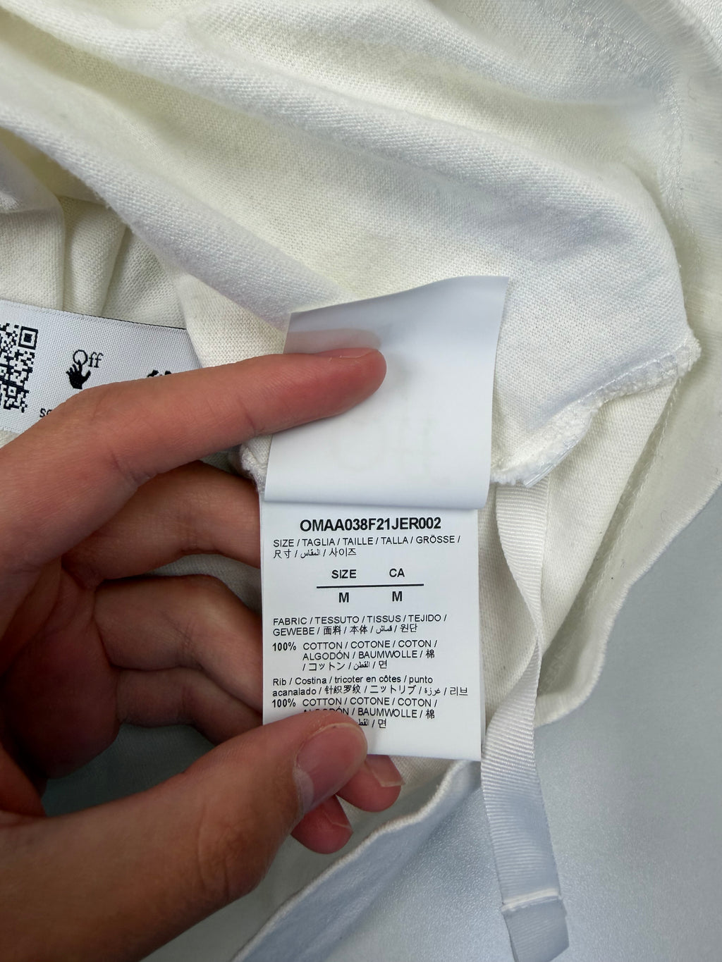 T-shirt Off-White “Flèches Dégradées” – Taille M – Blanc