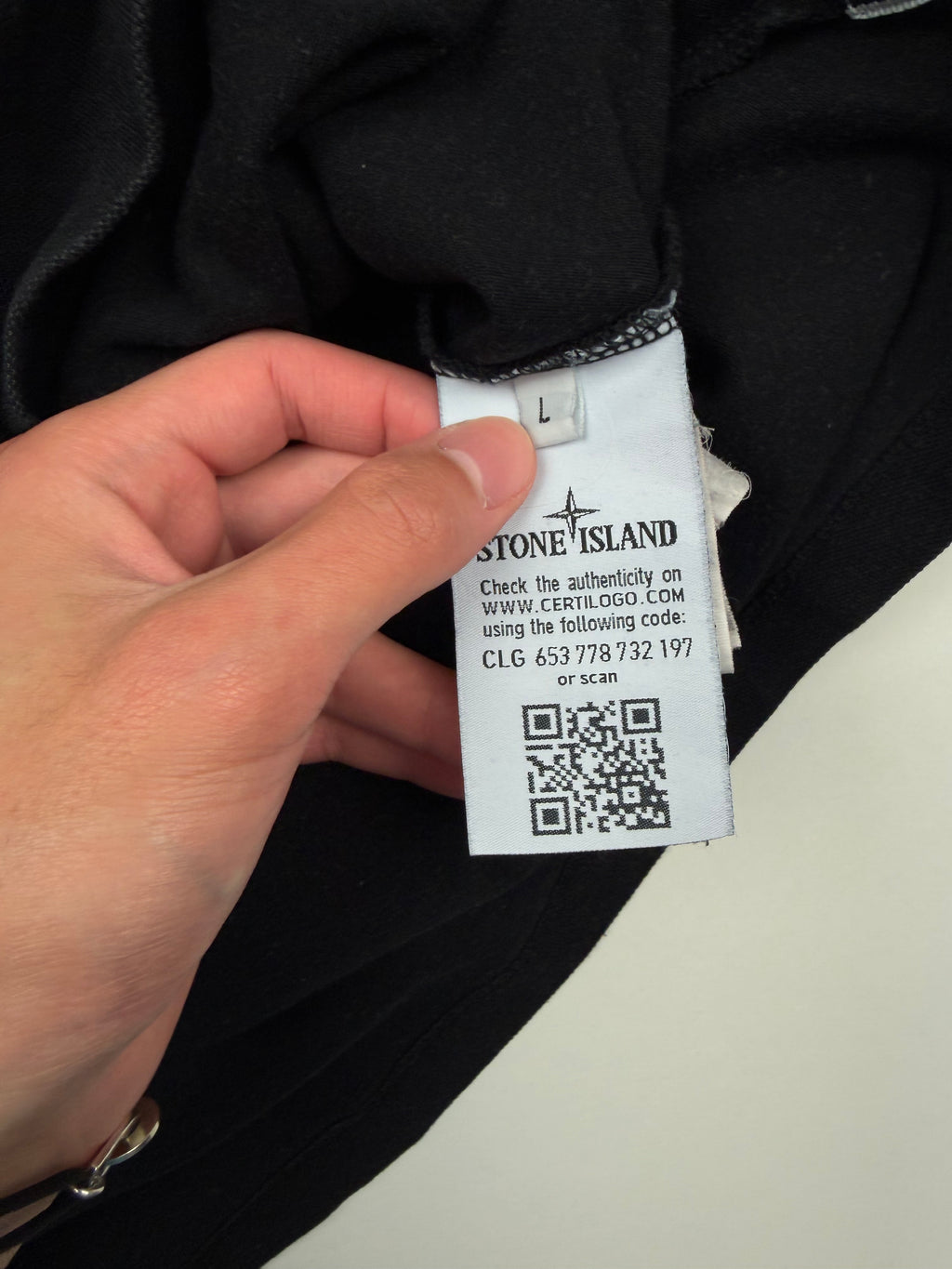 Polo Stone Island – Taille L – Noir