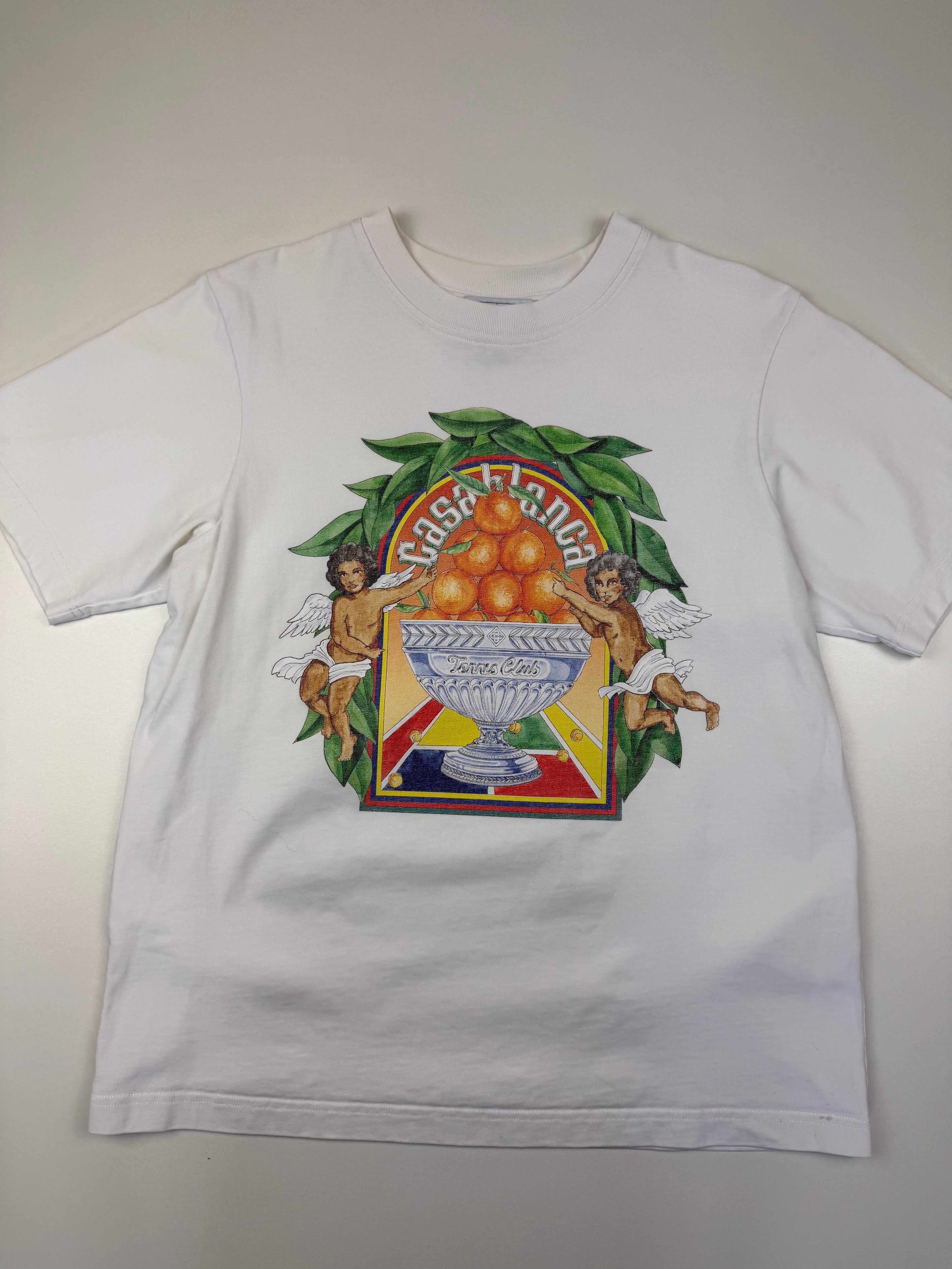 T-shirt Casablanca “Triomphe d’Orange” – Taille M – Blanc