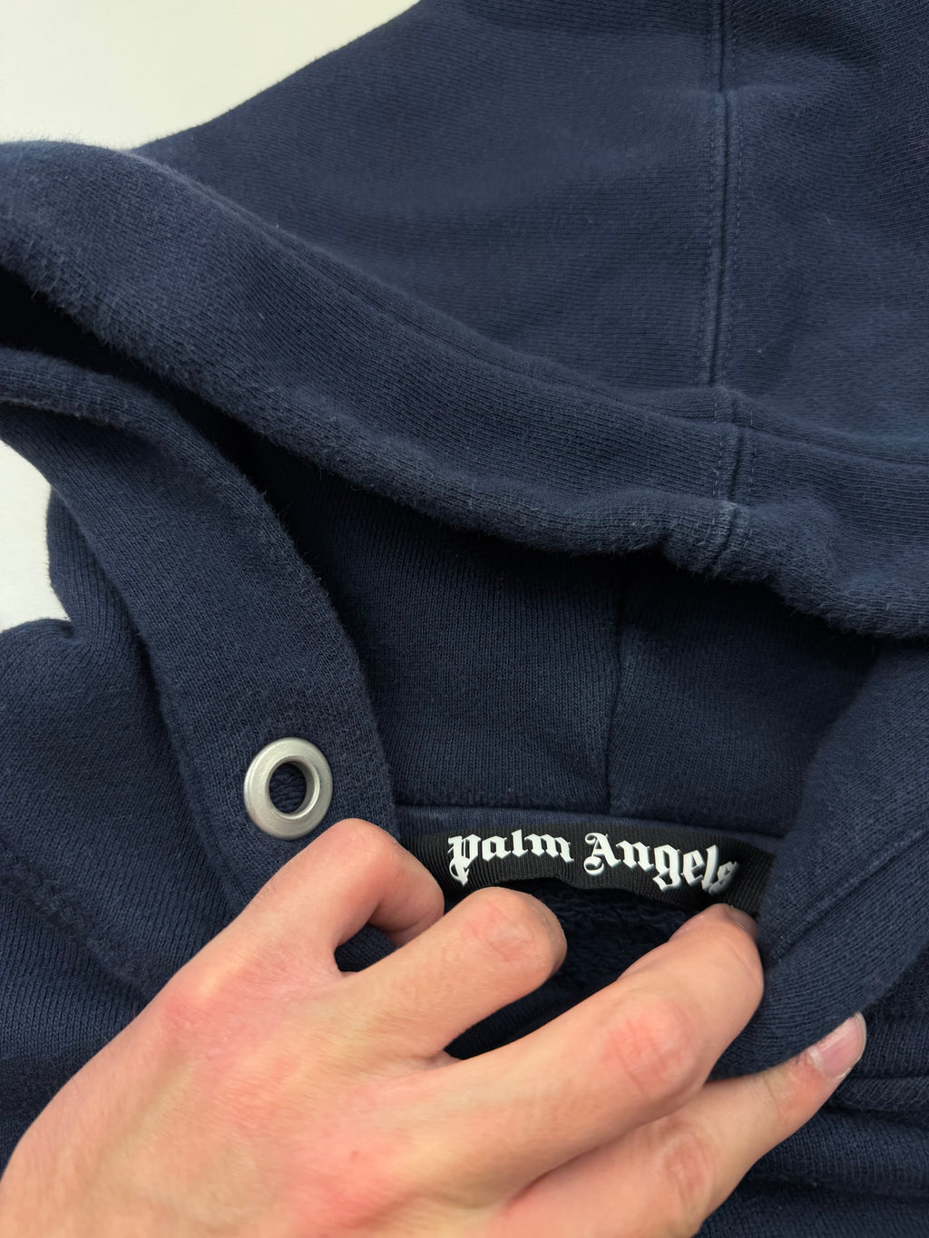 Pull à Capuche Palm Angels «Spray Bear» – Taille S – Bleu Marine