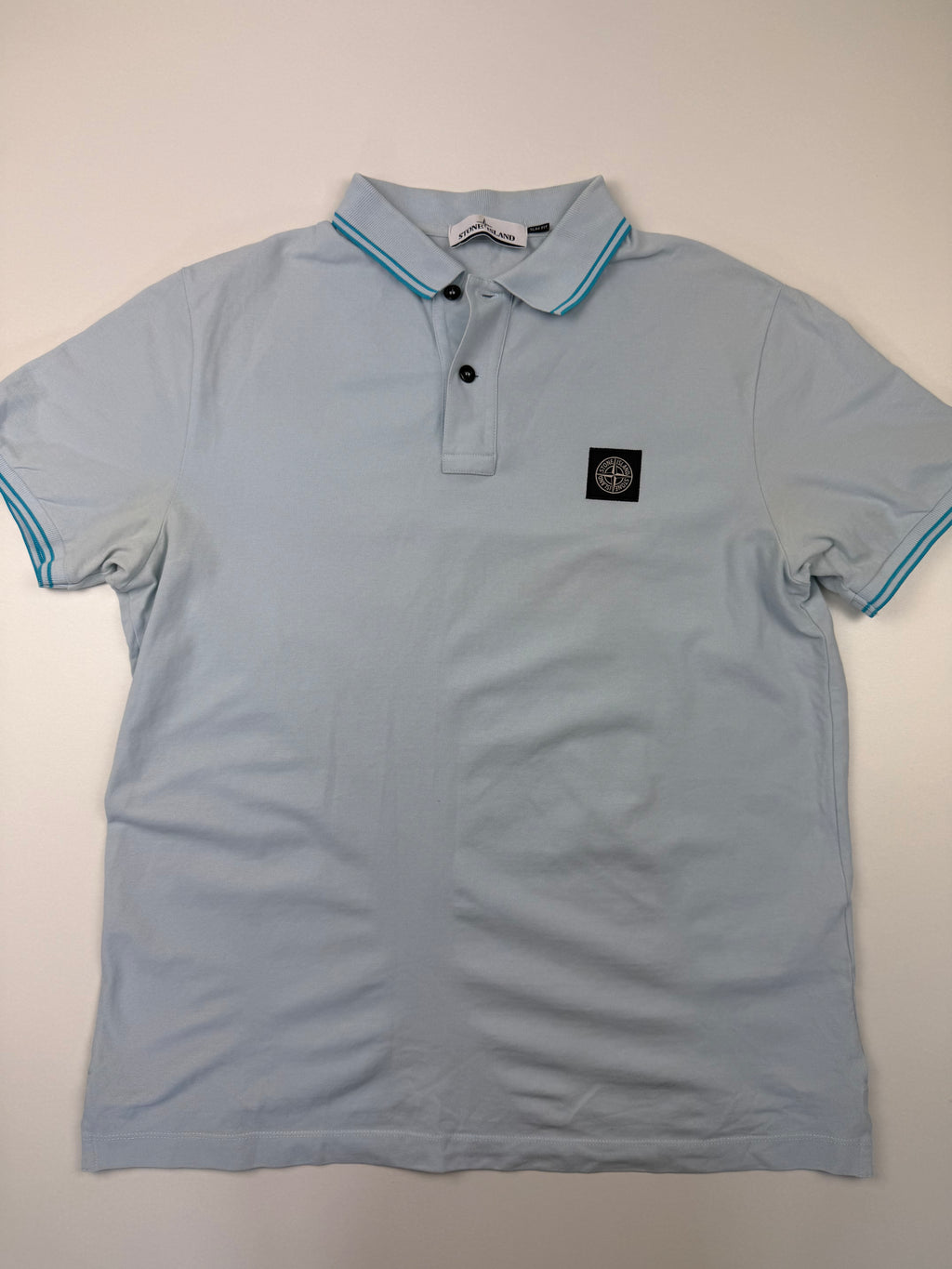 Polo Stone Island – Taille XL – Bleu Clair