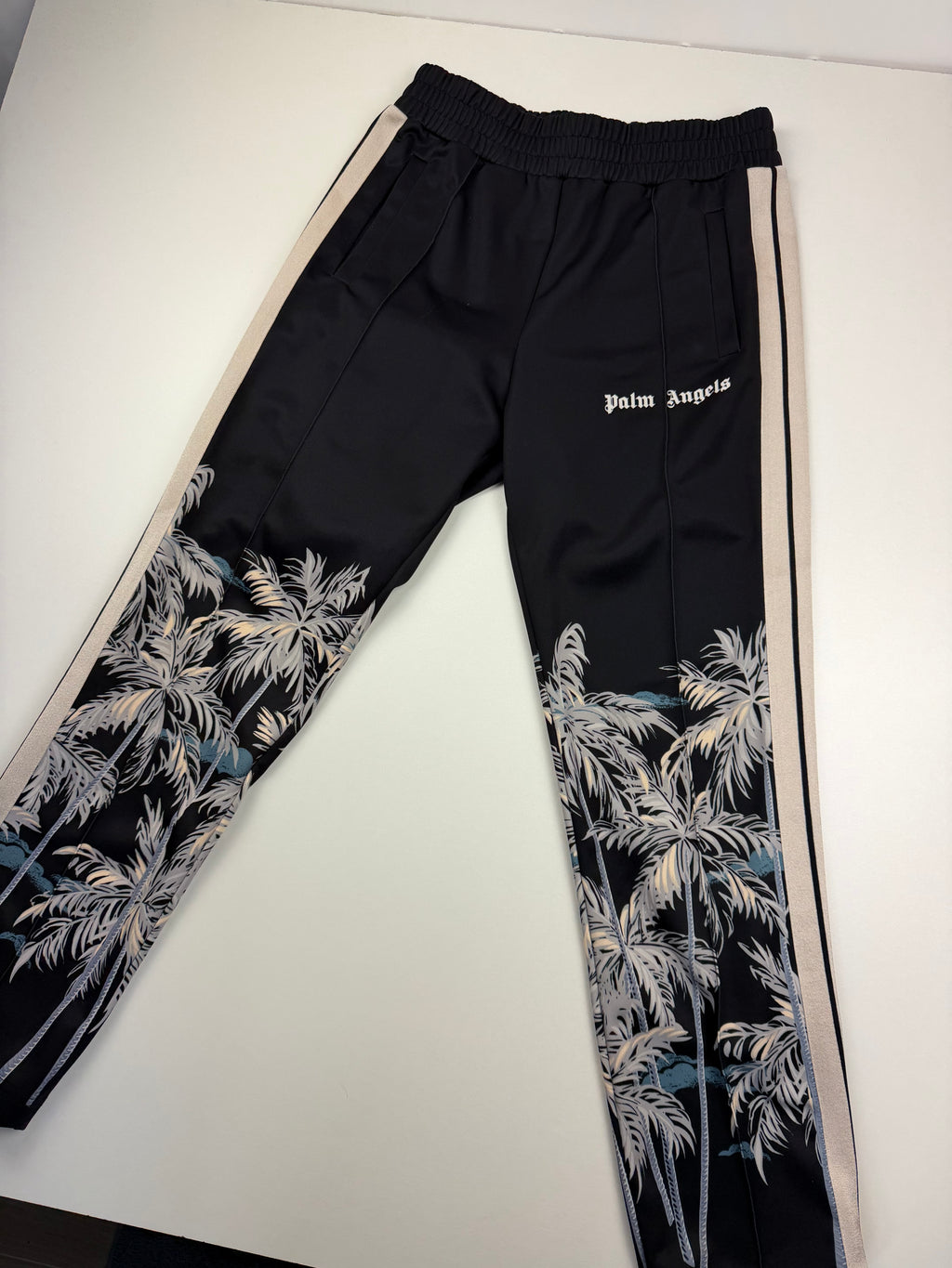 Jogging Palm Angels – Noir / Off White – Motif Palmier – Taille L