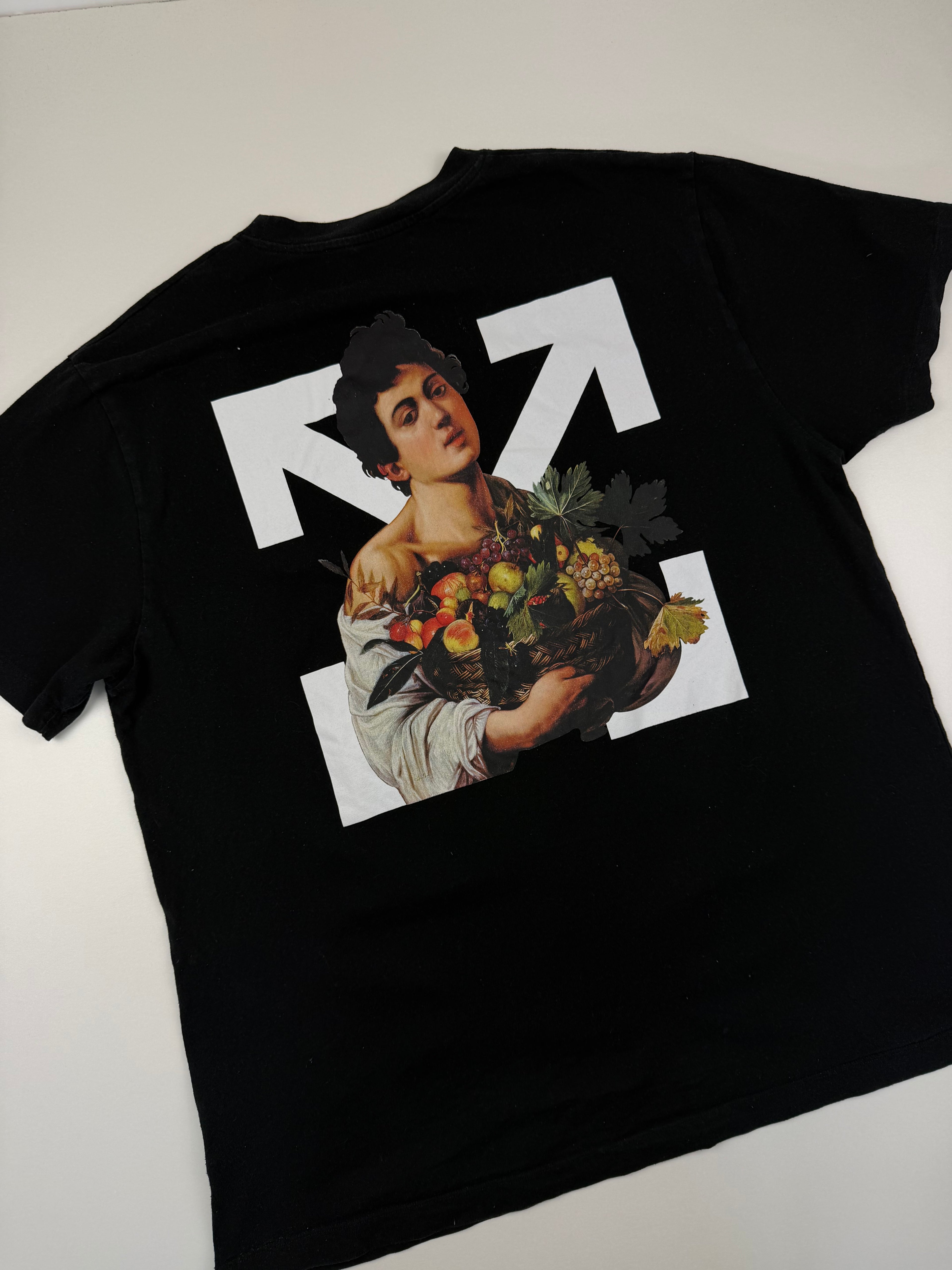 T-shirt Off-White “Caravaggio Boy Over” – Taille S (fit M/L) – Noir