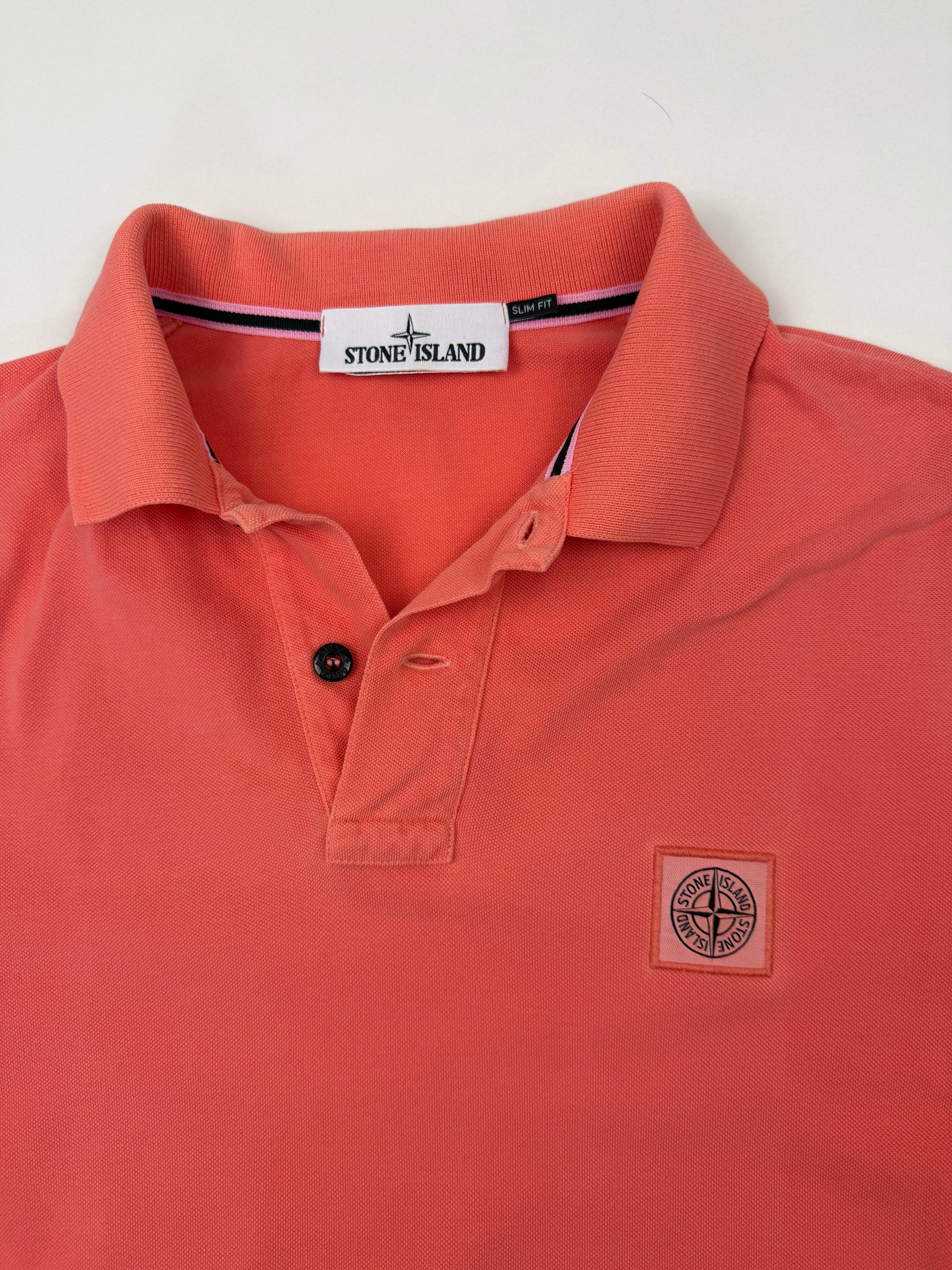 Polo Stone Island – Taille S – Orange Abricot