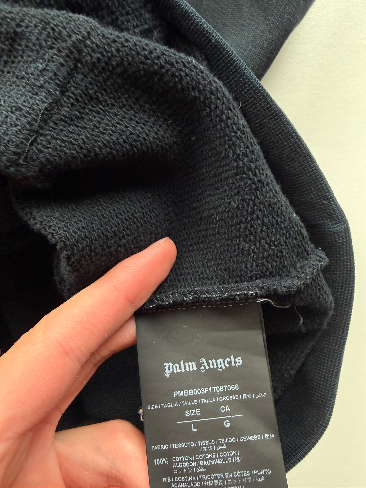 Pull à Capuche Palm Angels « Flames Print » – Taille L – Noir