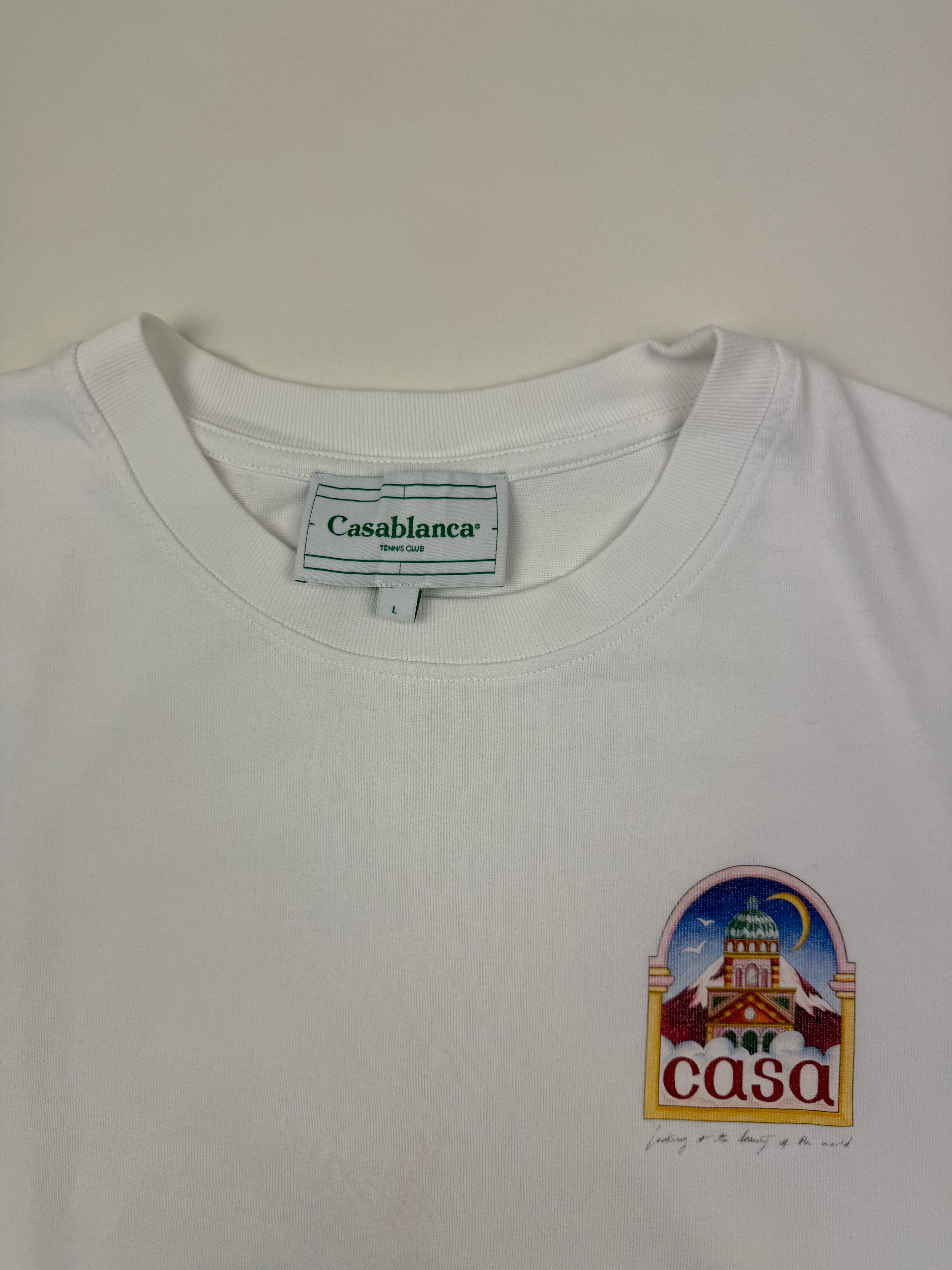 T-shirt Casablanca “Vue de l’Arche” – Taille L – Blanc