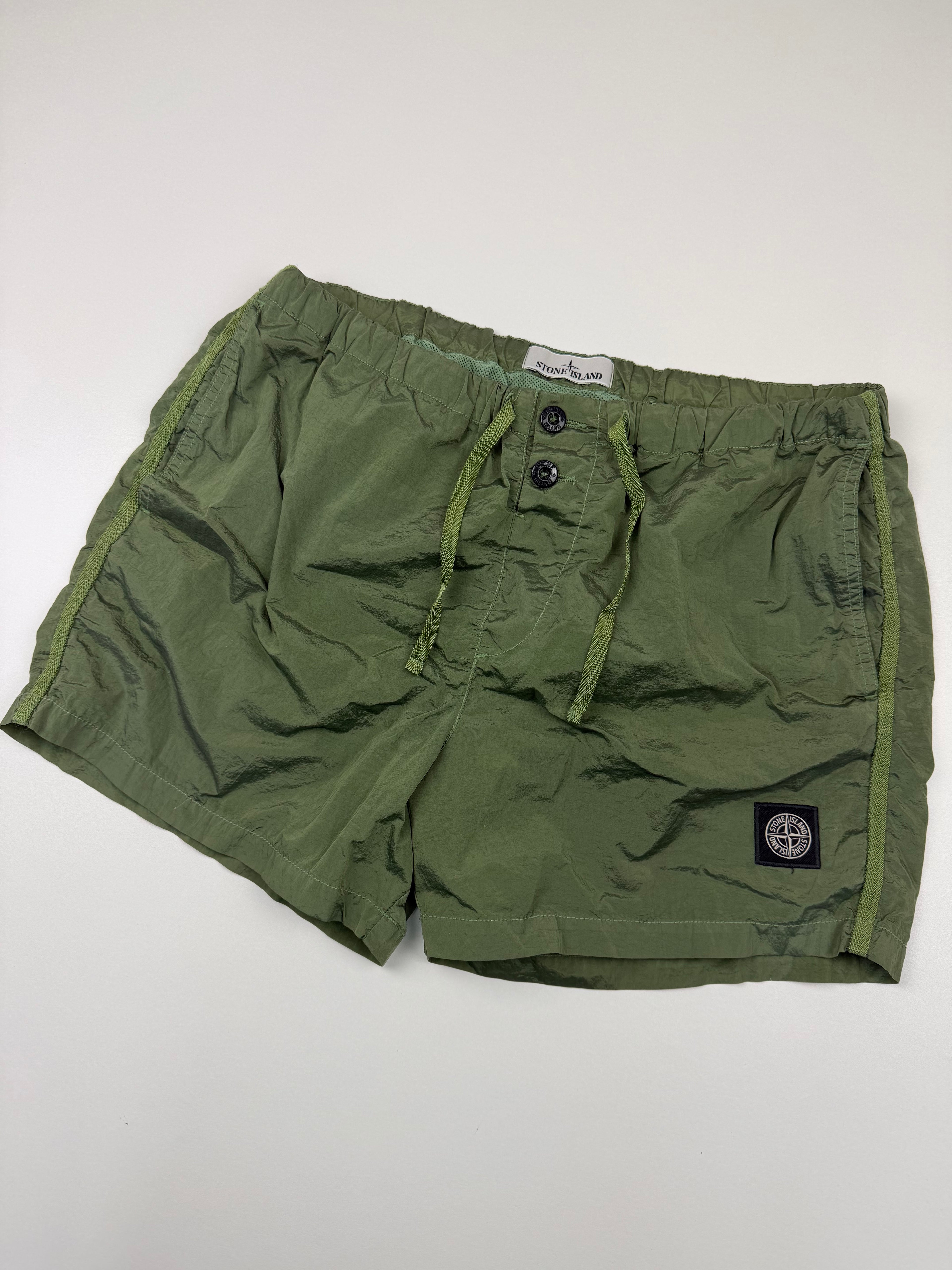 Short de Bain Stone Island – Taille L – Nylon Vert Kaki