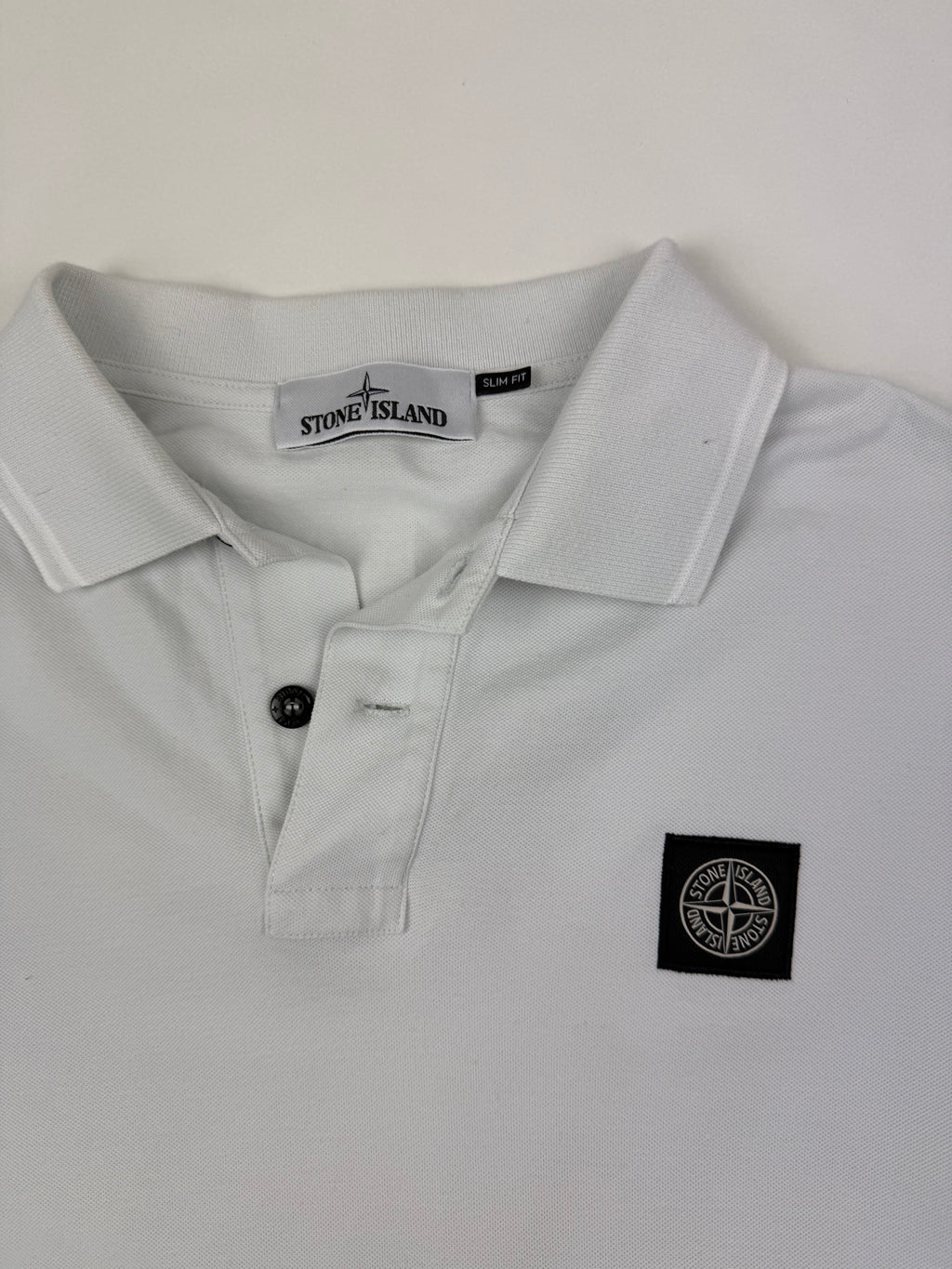 Polo Stone Island – Taille M – Blanc