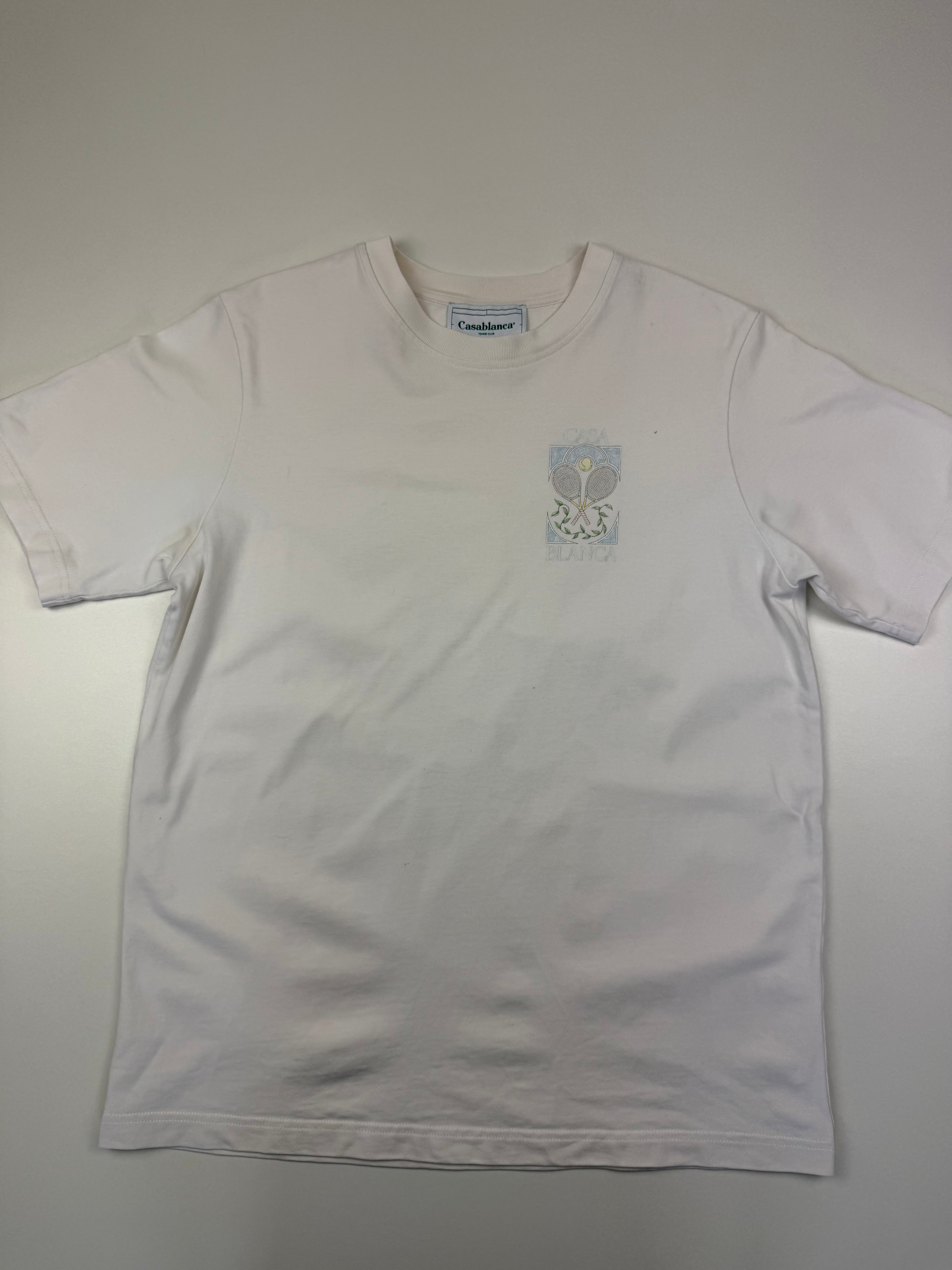T-shirt Casablanca “Tennis Pastel” – Taille M – Blanc