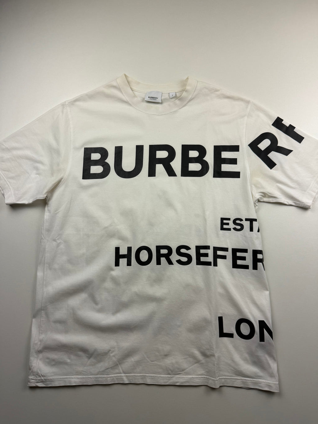 T-Shirt Burberry « Horseferry Print » – Taille S – Blanc