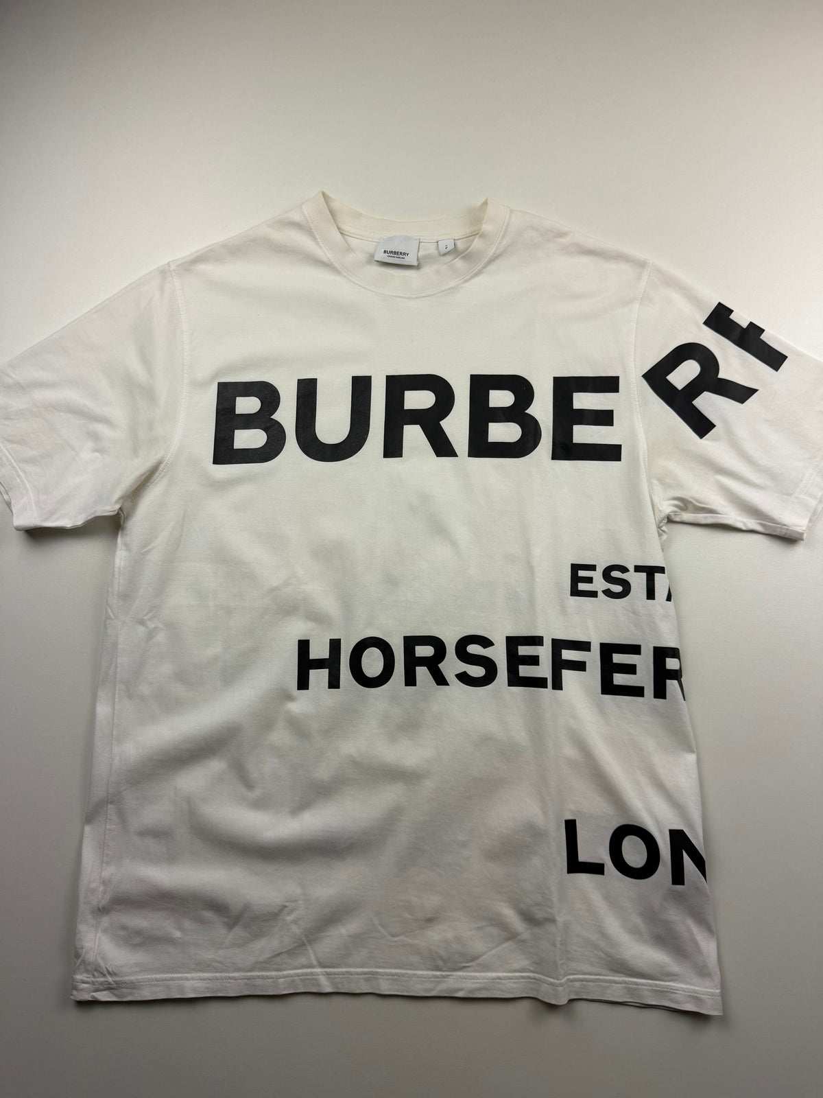T-Shirt Burberry « Horseferry Print » – Taille S – Blanc