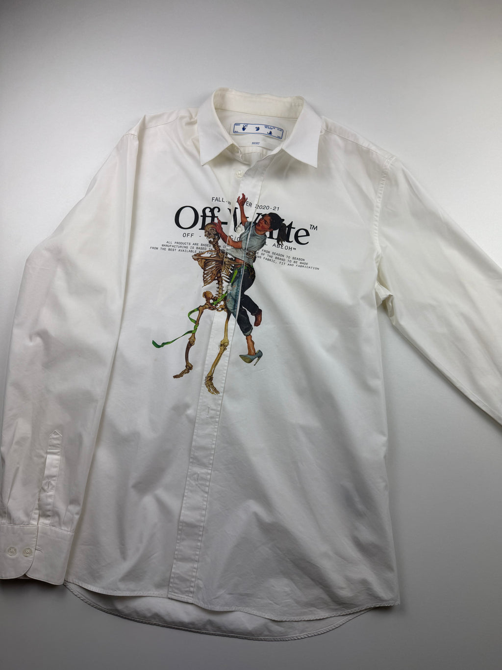 Chemise Off-White « Pascal Skeleton » – Taille M – Blanc