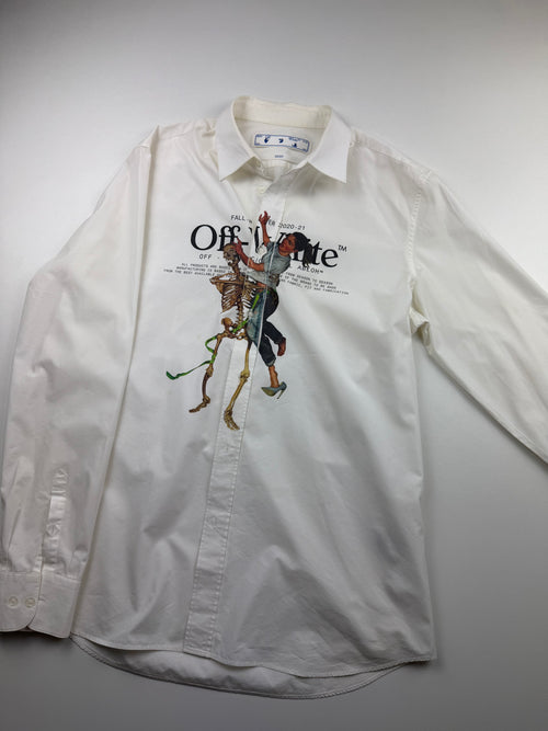 Chemise Off-White « Pascal Skeleton » – Taille M – Blanc