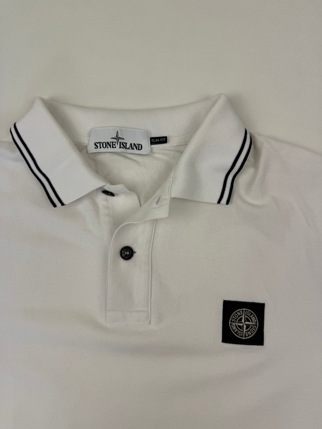 Polo Stone Island – Taille L – Blanc