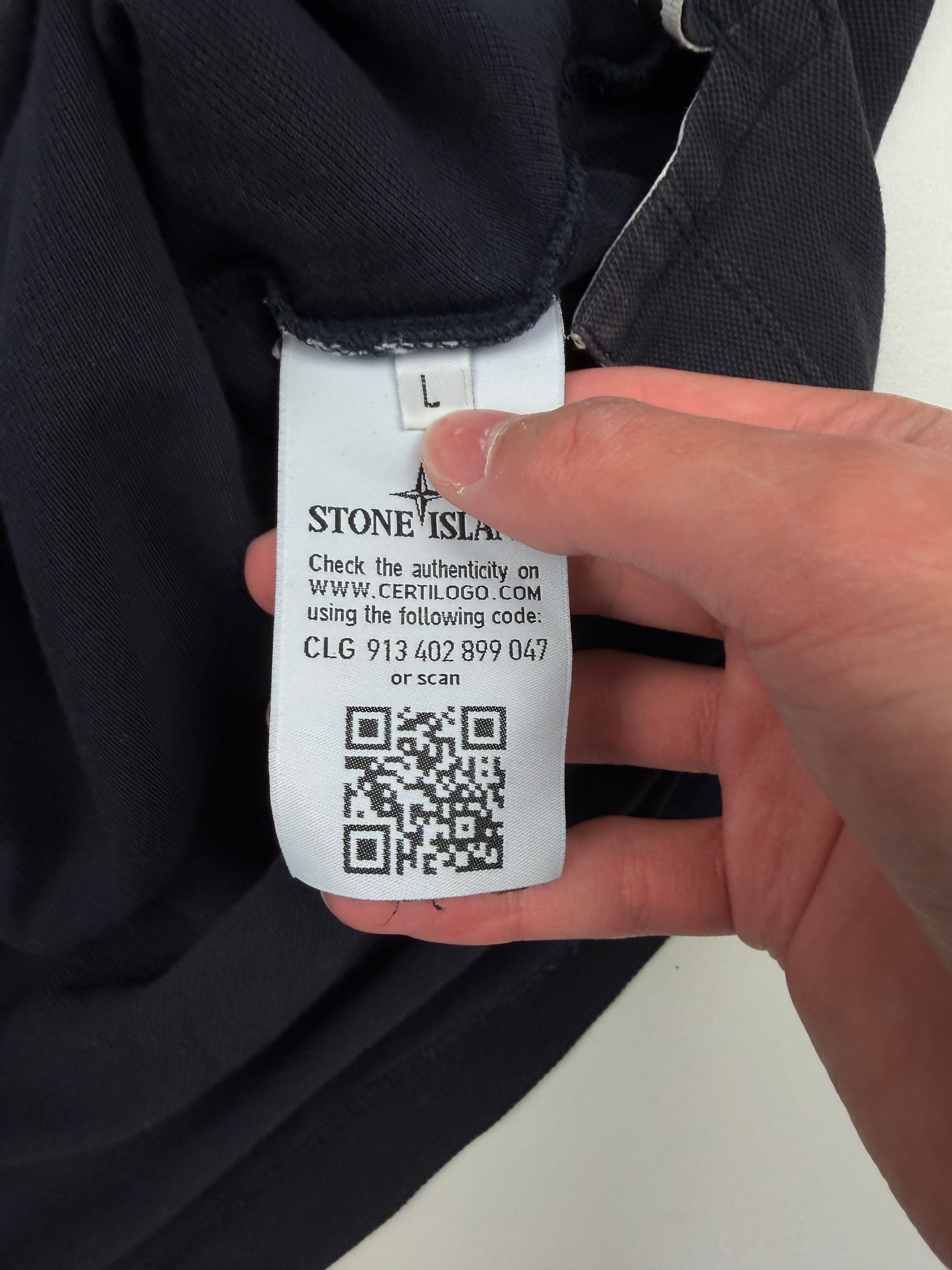 Polo Stone Island – Taille L – Bleu Marine
