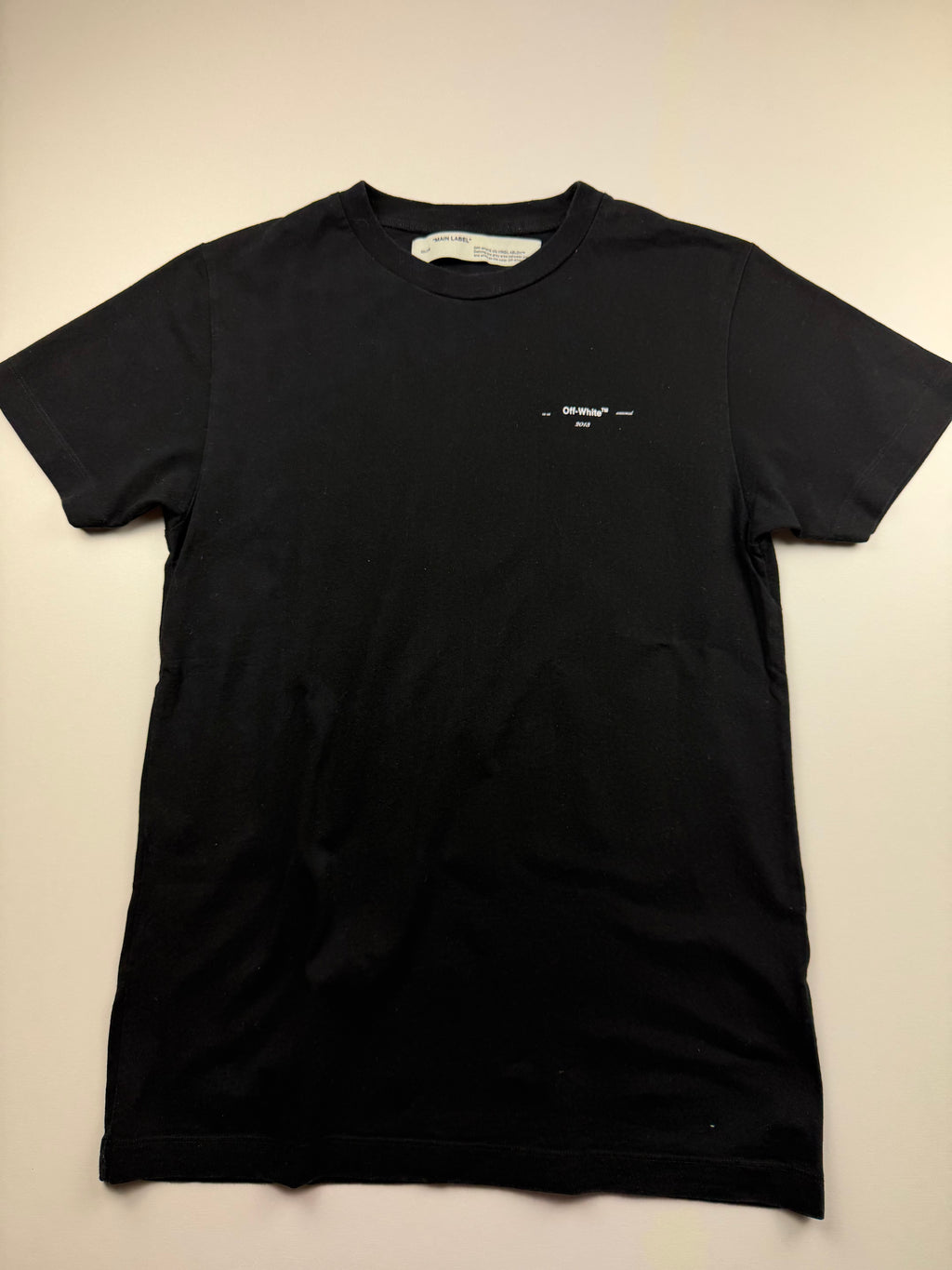 T-Shirt Off-White – Taille S – Noir – Logo Poitrine