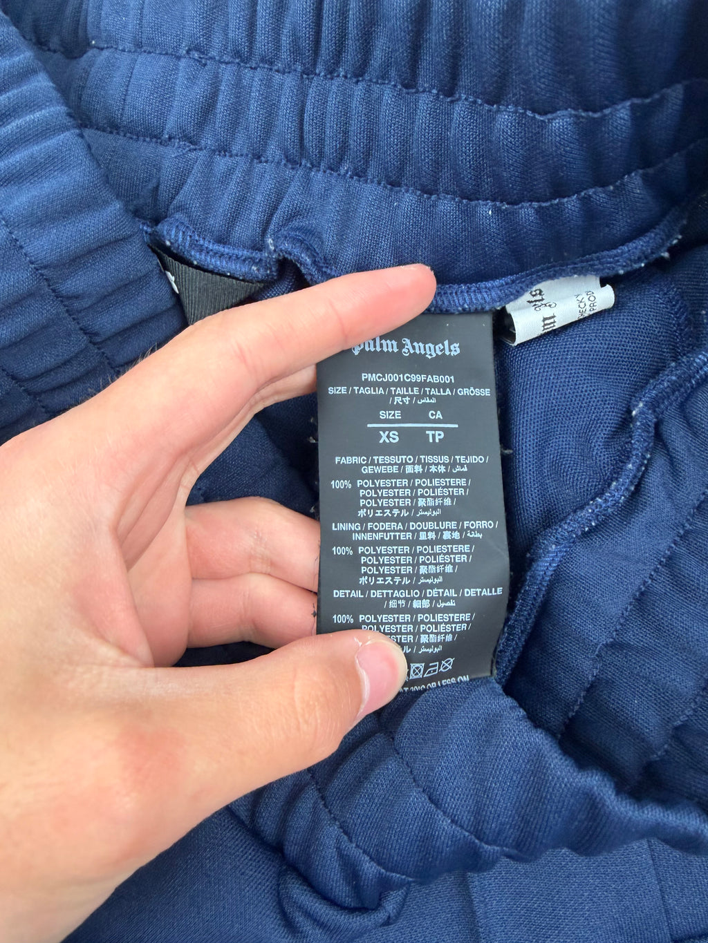 Jogging Palm Angels – Taille XS – Bleu Marine avec Bandes Blanches