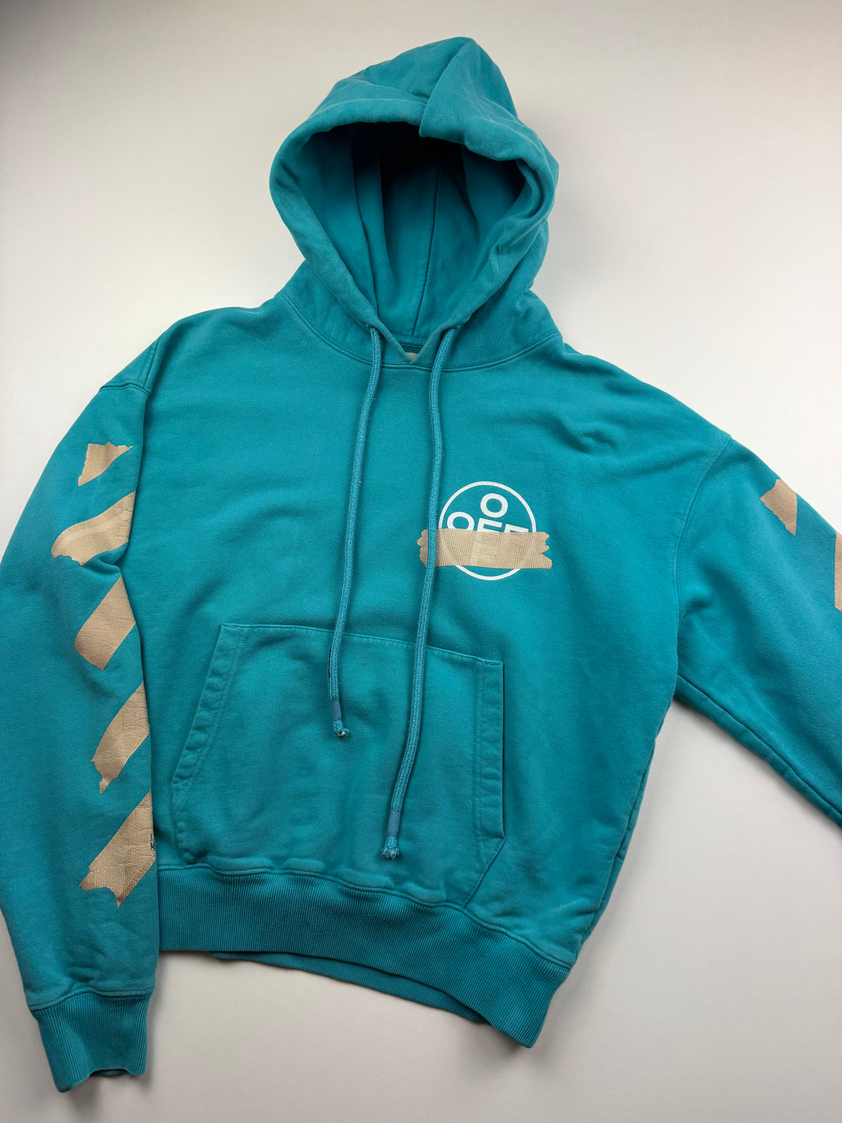 Pull à Capuche Off-White « Tape Arrow » – Taille S – Bleu