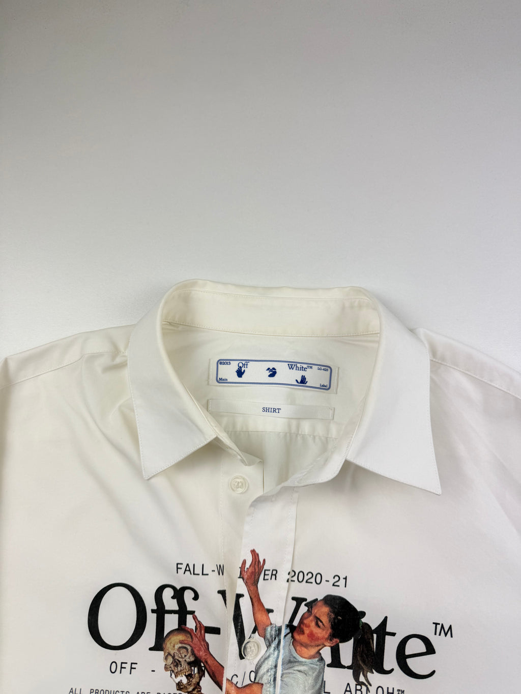 Chemise Off-White « Pascal Skeleton » – Taille M – Blanc