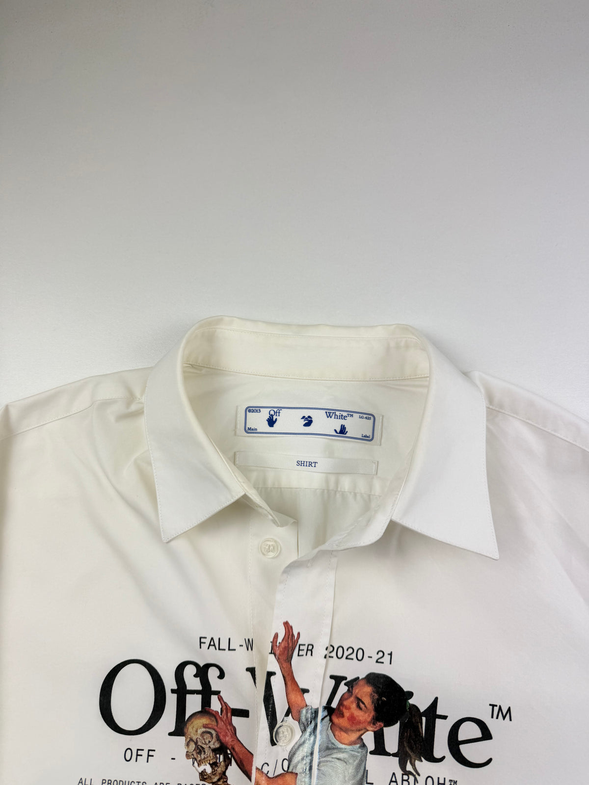 Chemise Off-White « Pascal Skeleton » – Taille M – Blanc