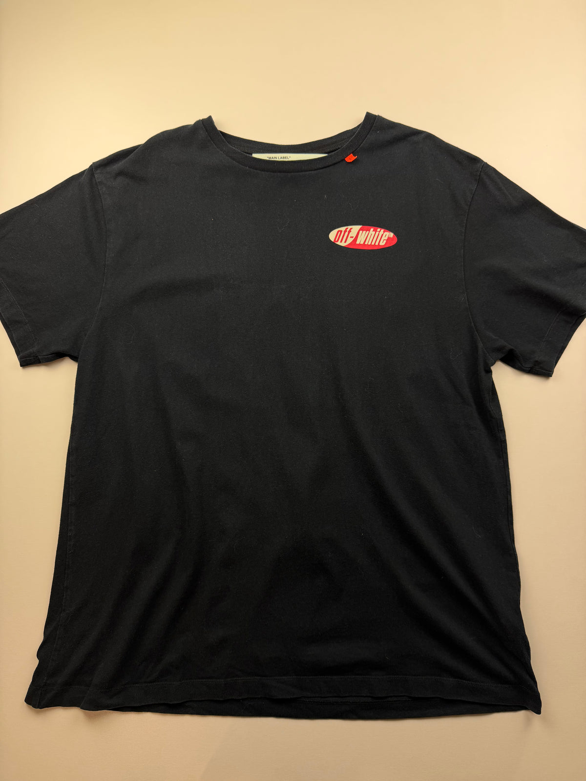 T-shirt Off-White « Split Arrows » – Taille S – Noir, blanc et rouge