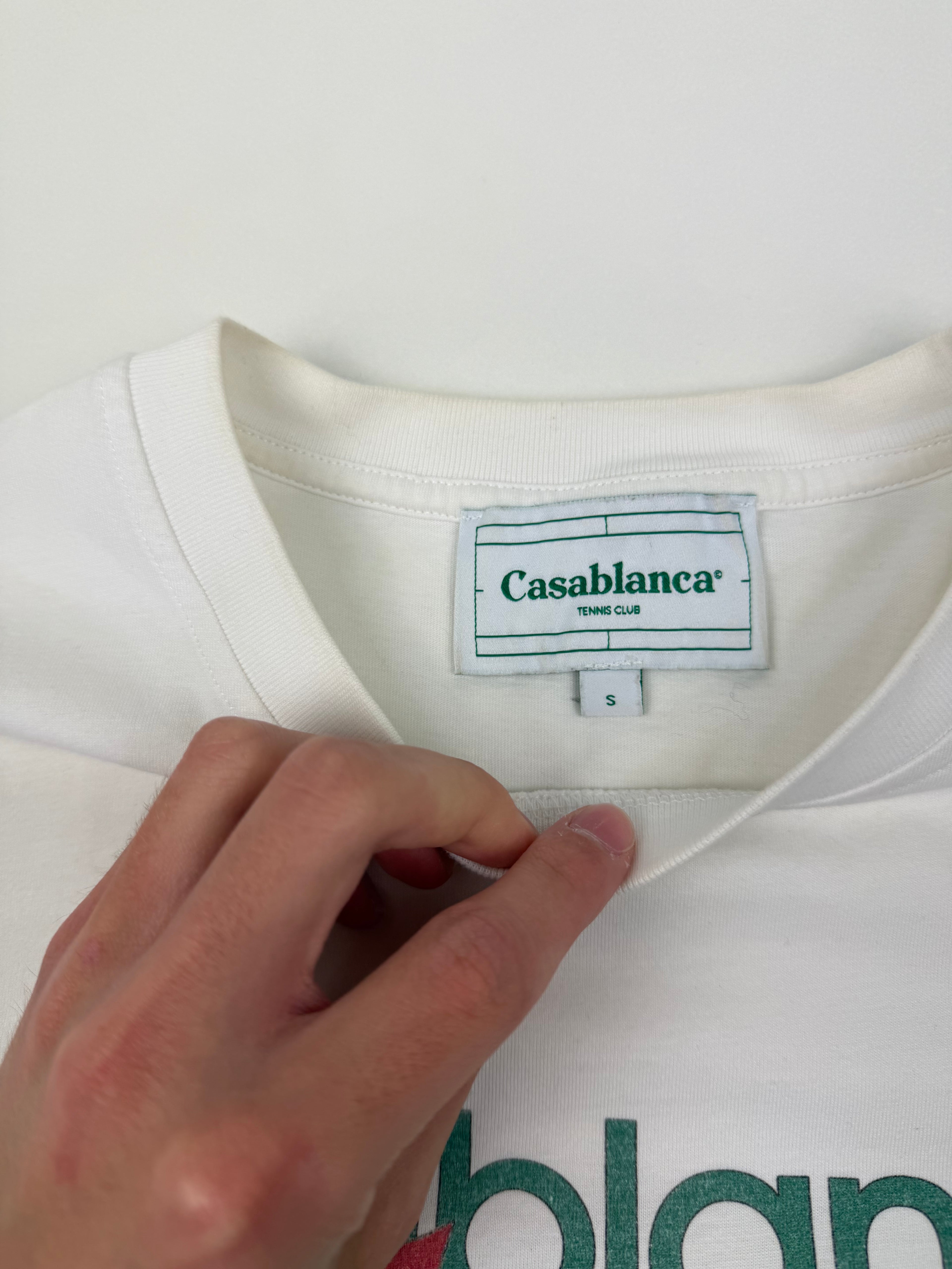 T-shirt Casablanca “Tennis Club” – Taille S – Blanc