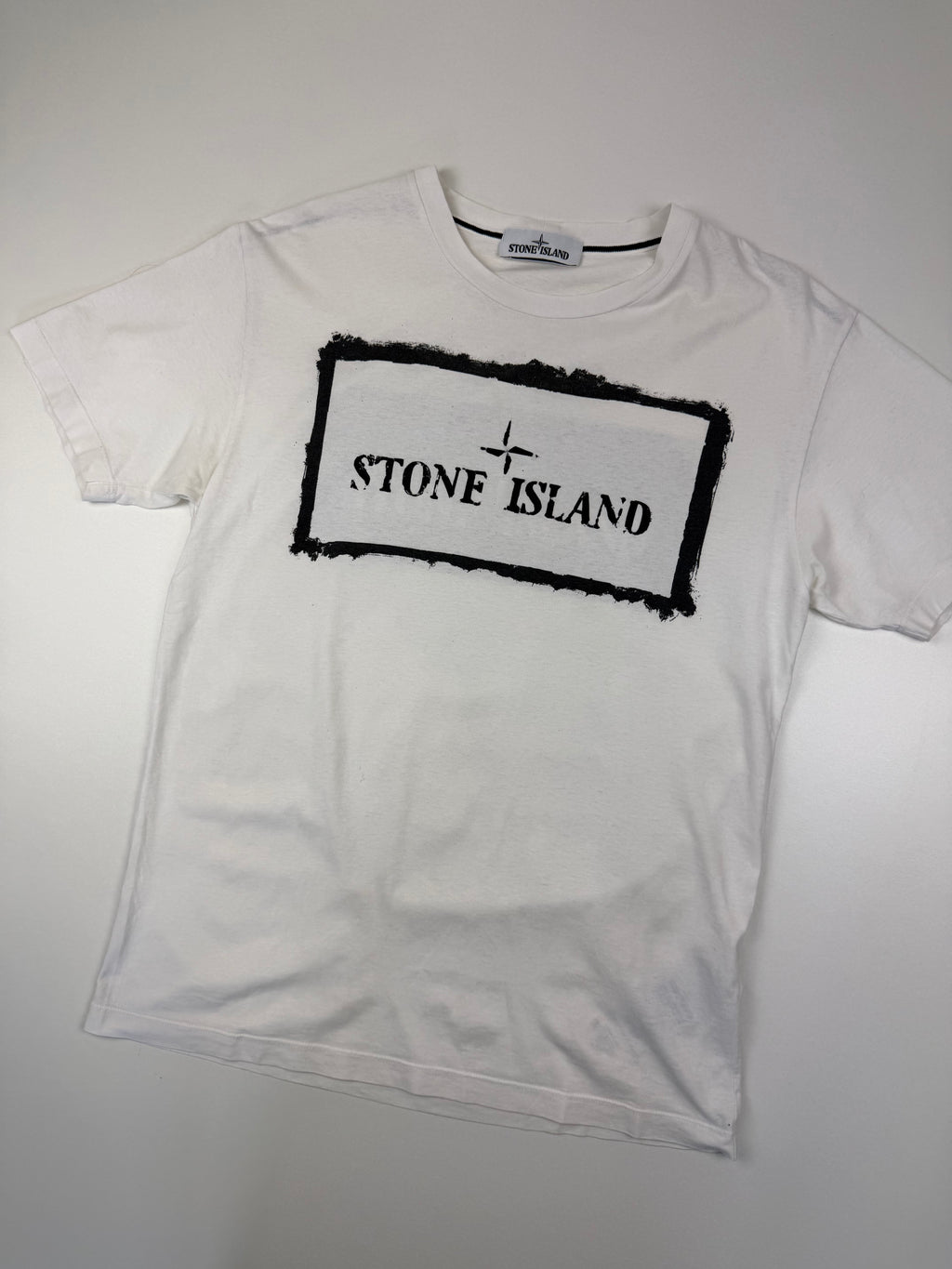 T-shirt Stone Island “Peinture” – Taille M – Blanc