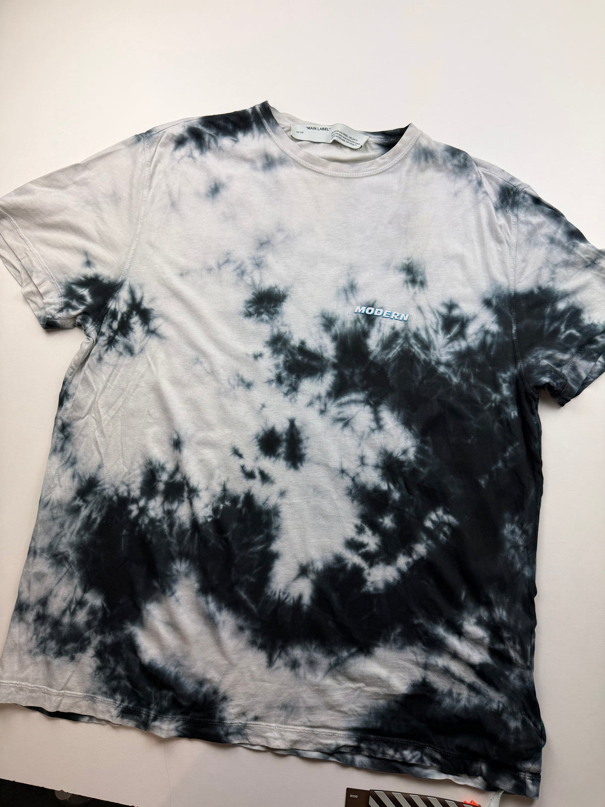 T-shirt Off-White « Tie-Dye Modern » – Taille XS – Noir et gris clair
