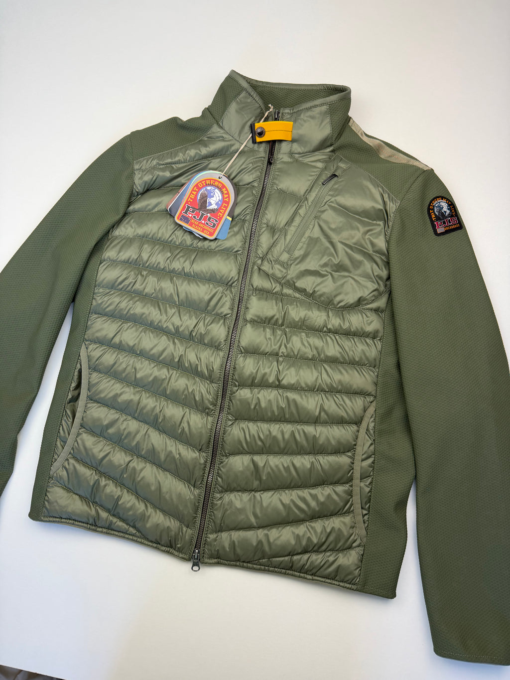 Veste Parajumpers “Jayden Hybride Warm Up” – Taille L – Vert Kaki – Neuve avec Étiquette