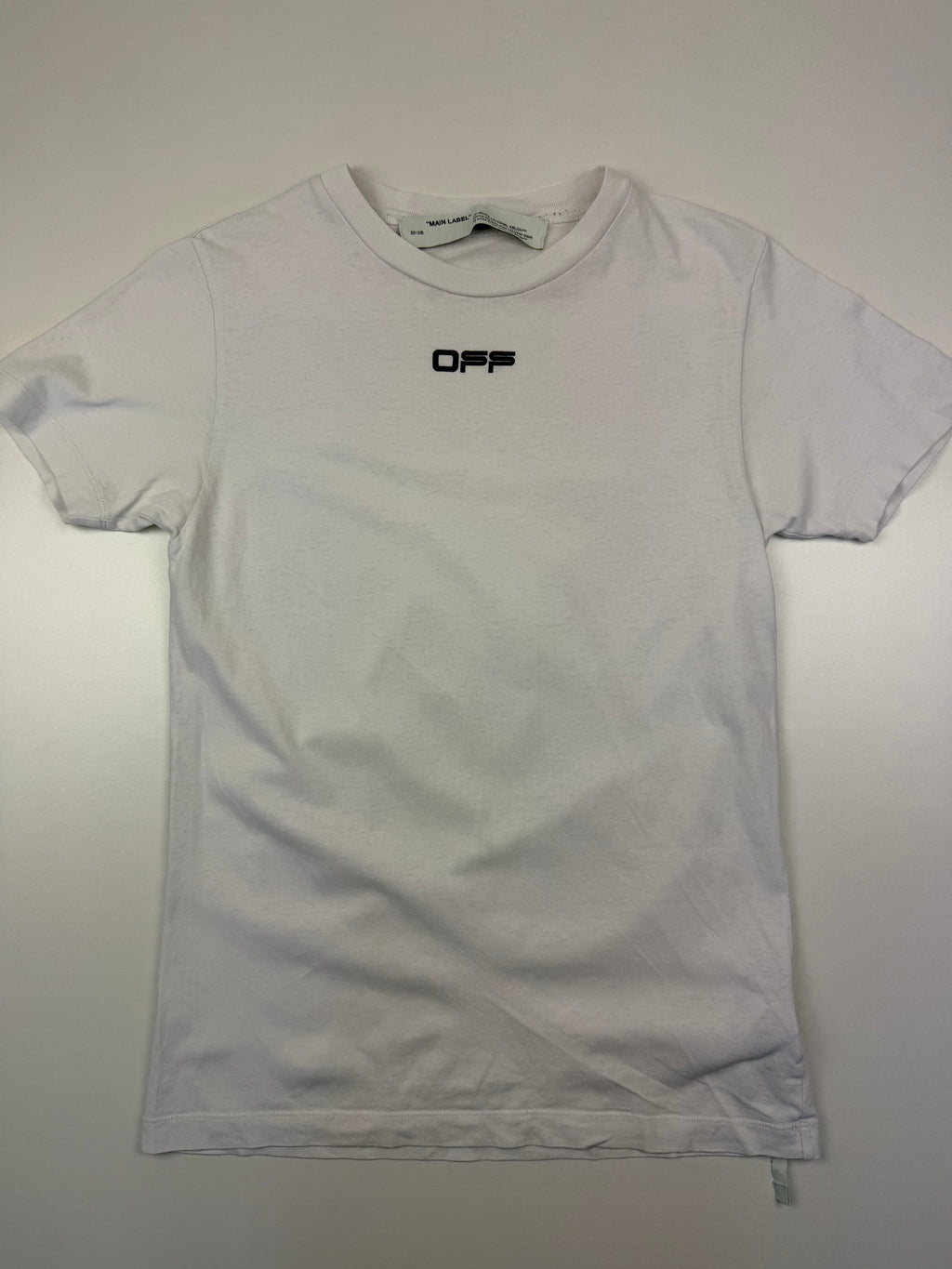 T-shirt Off-White “Airport Tape” – Taille XXS (fit XS) – Blanc