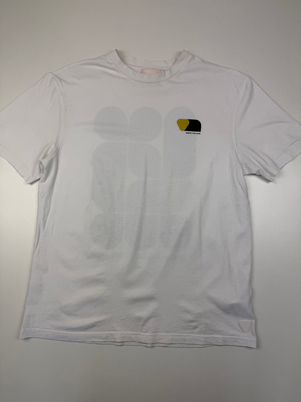 T-shirt Gertrude – Taille S – Blanc avec Motif au Dos