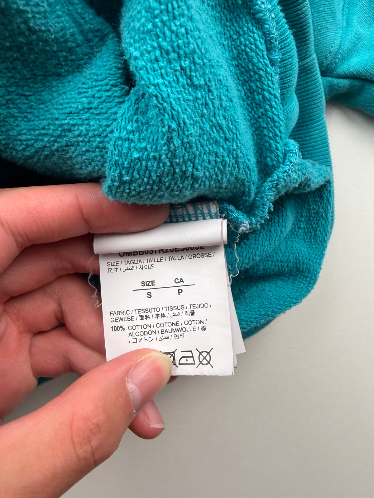 Pull à Capuche Off-White « Tape Arrow » – Taille S – Bleu