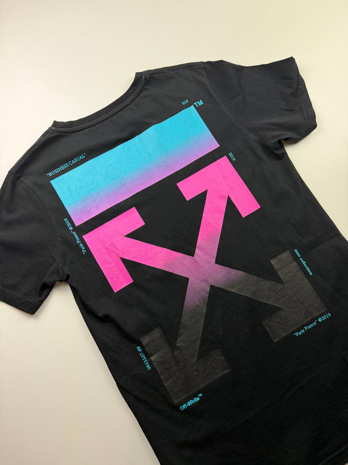T-Shirt Off-White «Diagonal Gradient» – Taille L – Noir