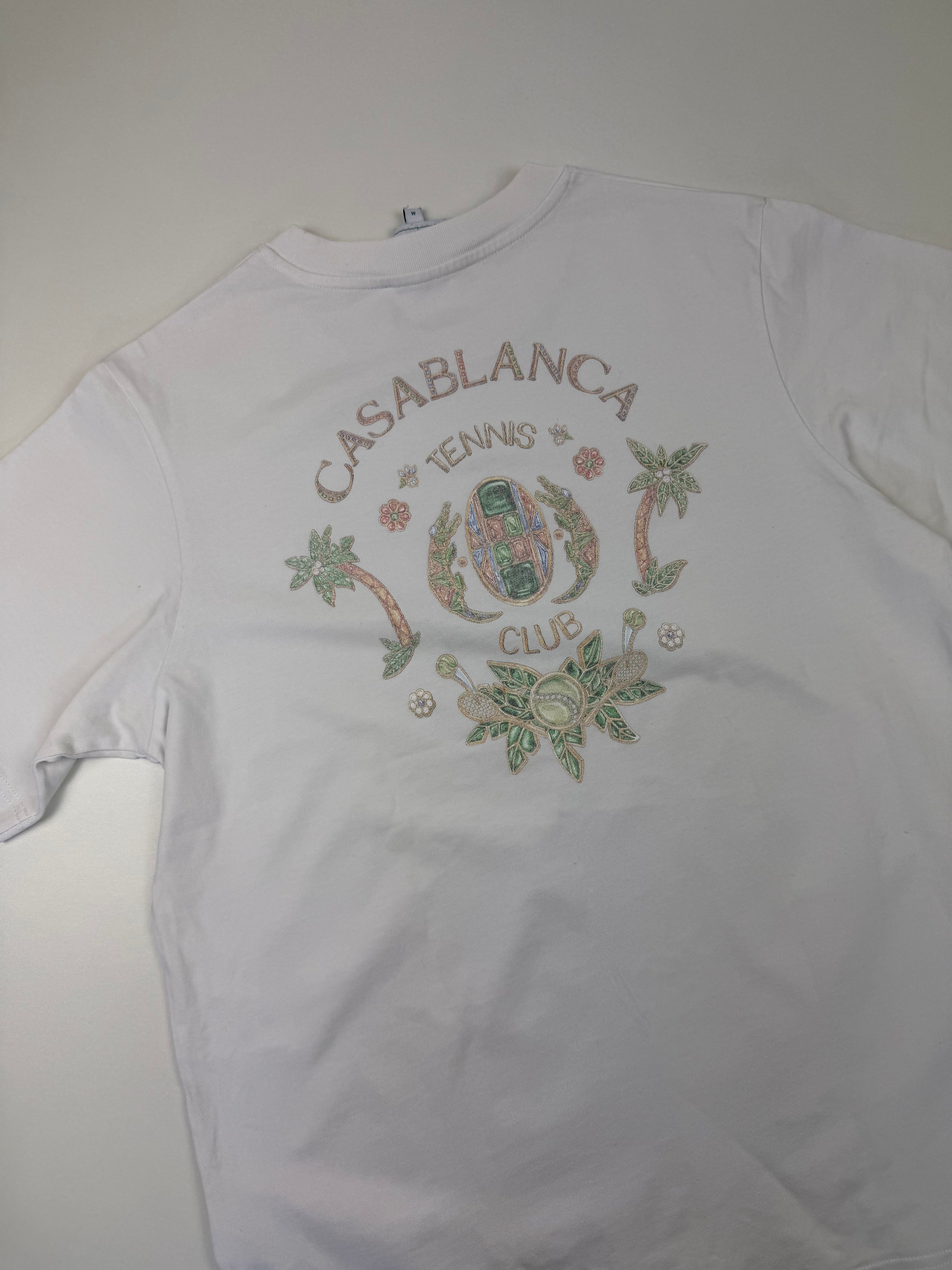 T-shirt Casablanca “Joyaux d’Afrique Tennis Club” – Taille M – Blanc