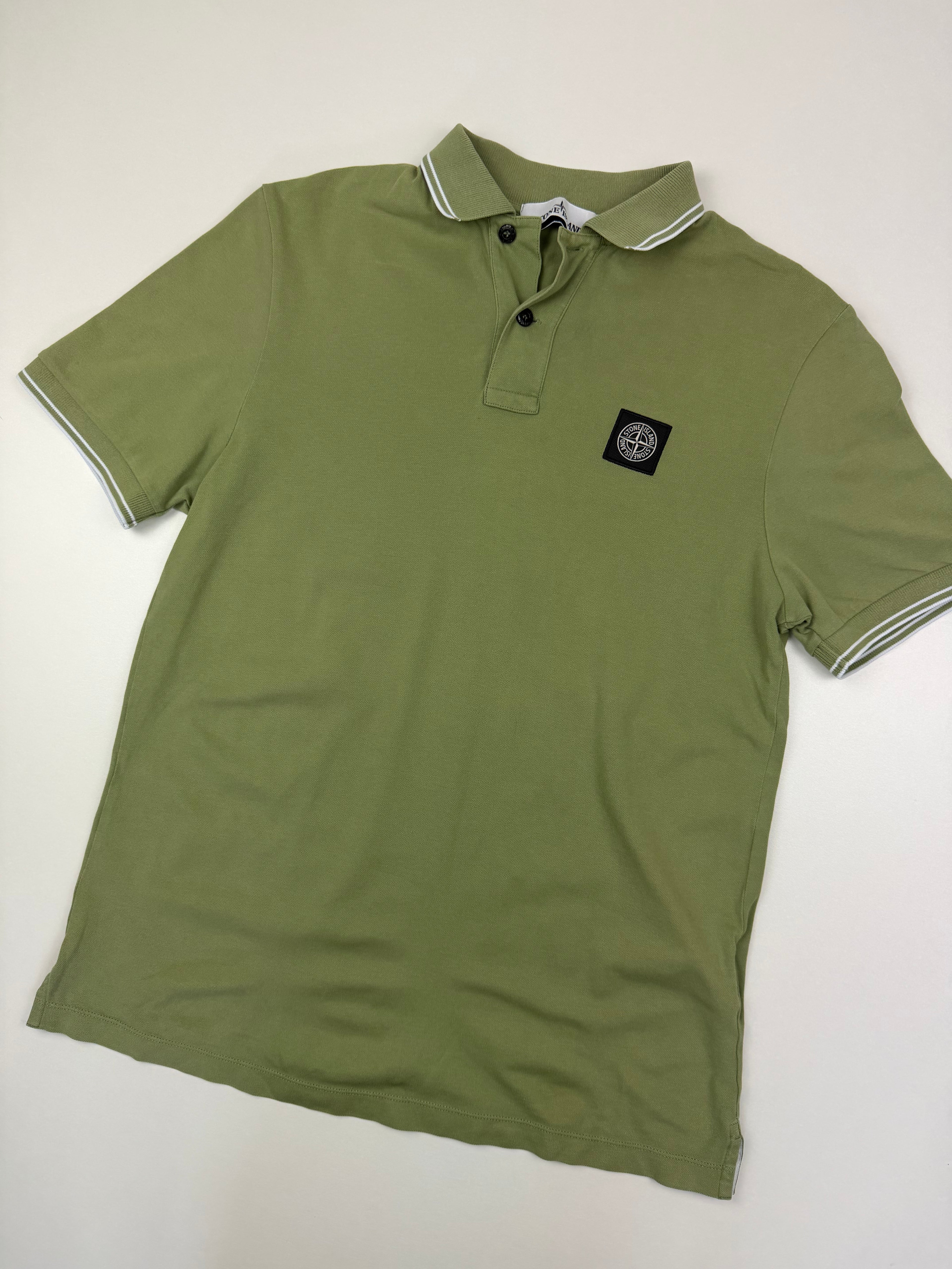 Polo Stone Island – Taille S – Vert Kaki
