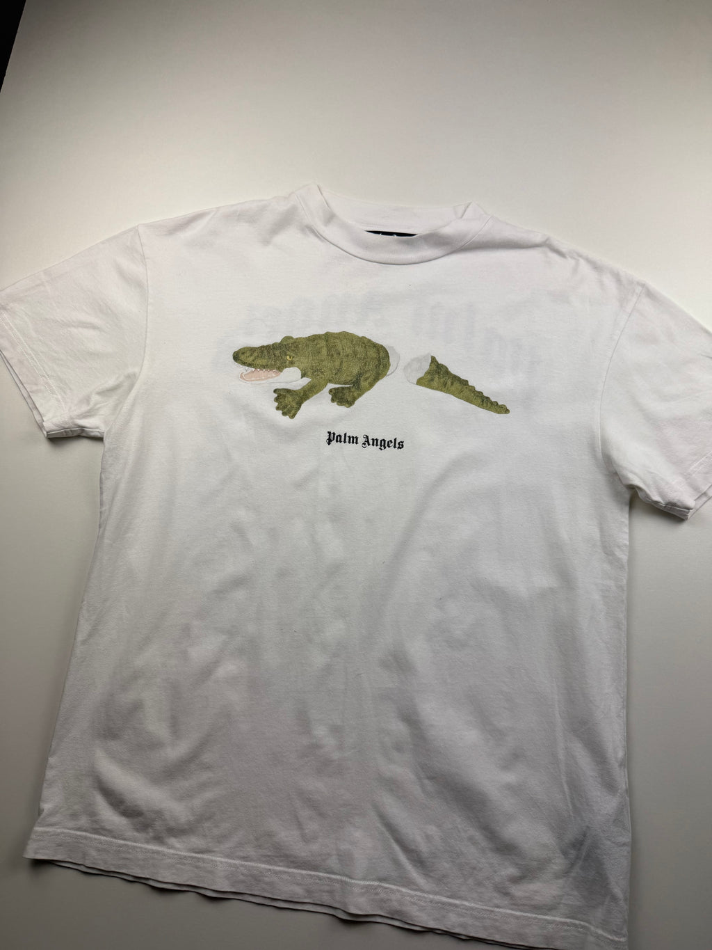 T-Shirt Palm Angels « Crocodile » – Taille L – Blanc
