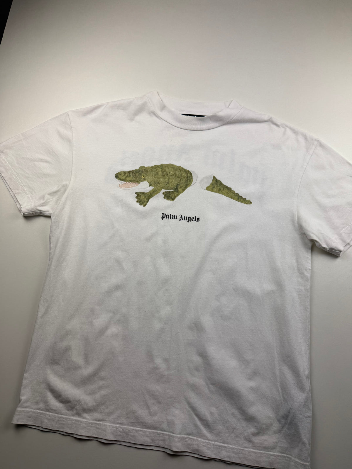 T-Shirt Palm Angels « Crocodile » – Taille L – Blanc