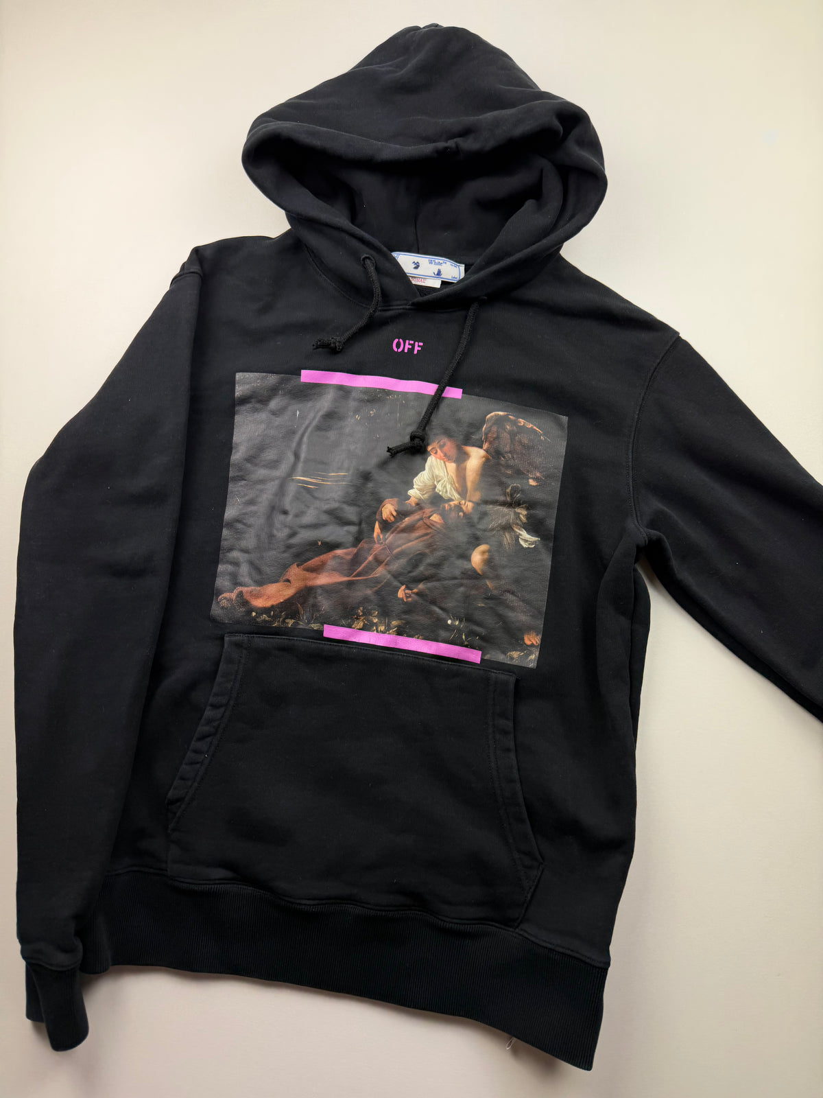 Pull à Capuche Off-White « Arrow Caravaggio St. Fran » – Taille S – Noir