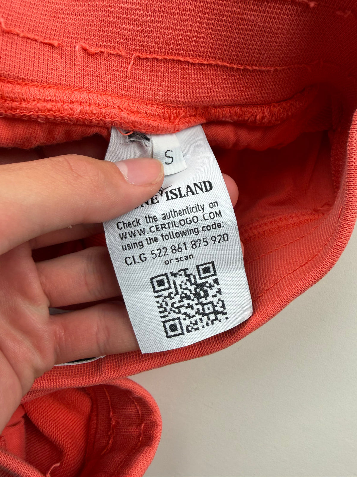 Short Stone Island – Taille S – Orange – Coton