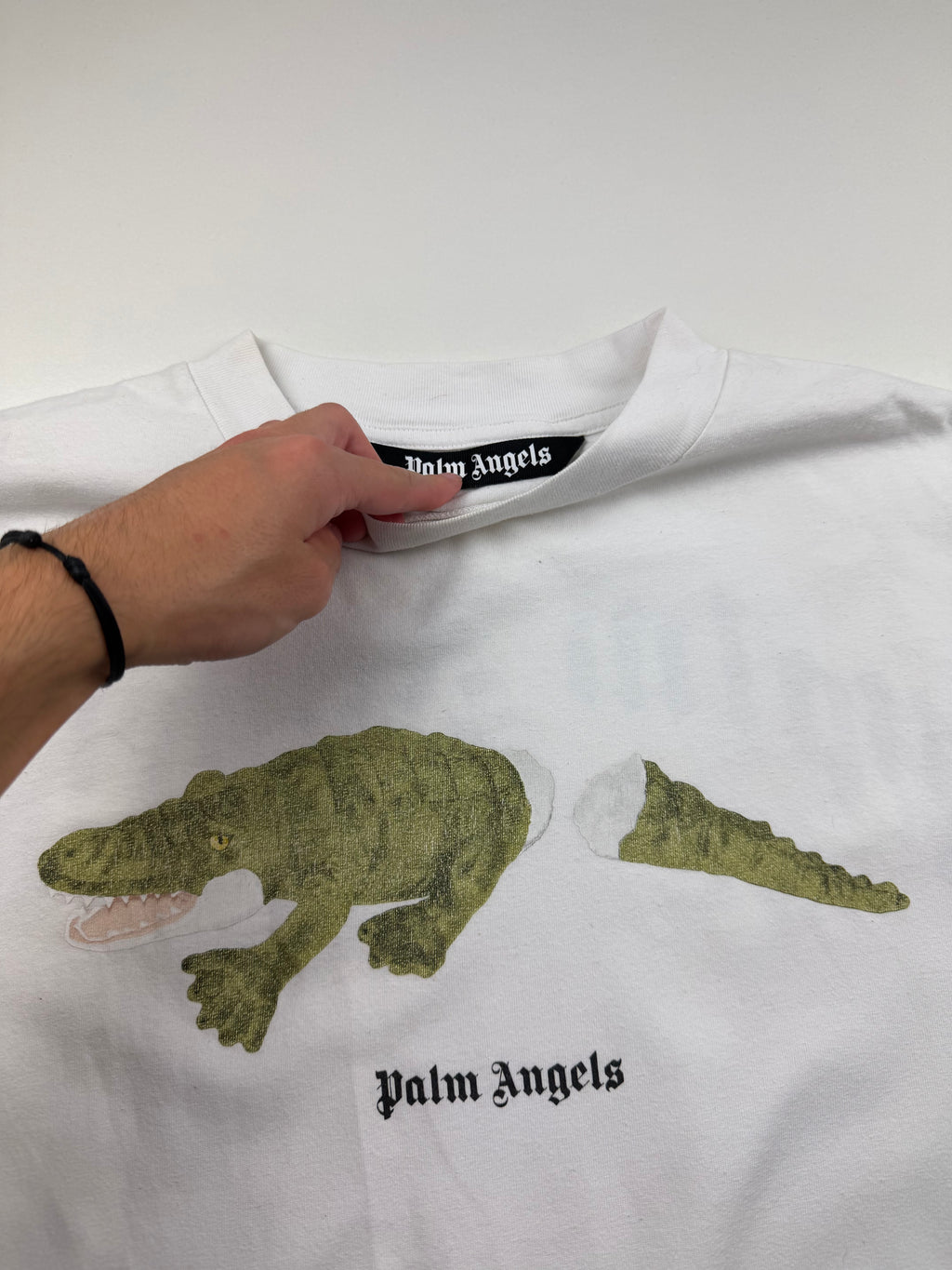 T-Shirt Palm Angels « Crocodile » – Taille L – Blanc
