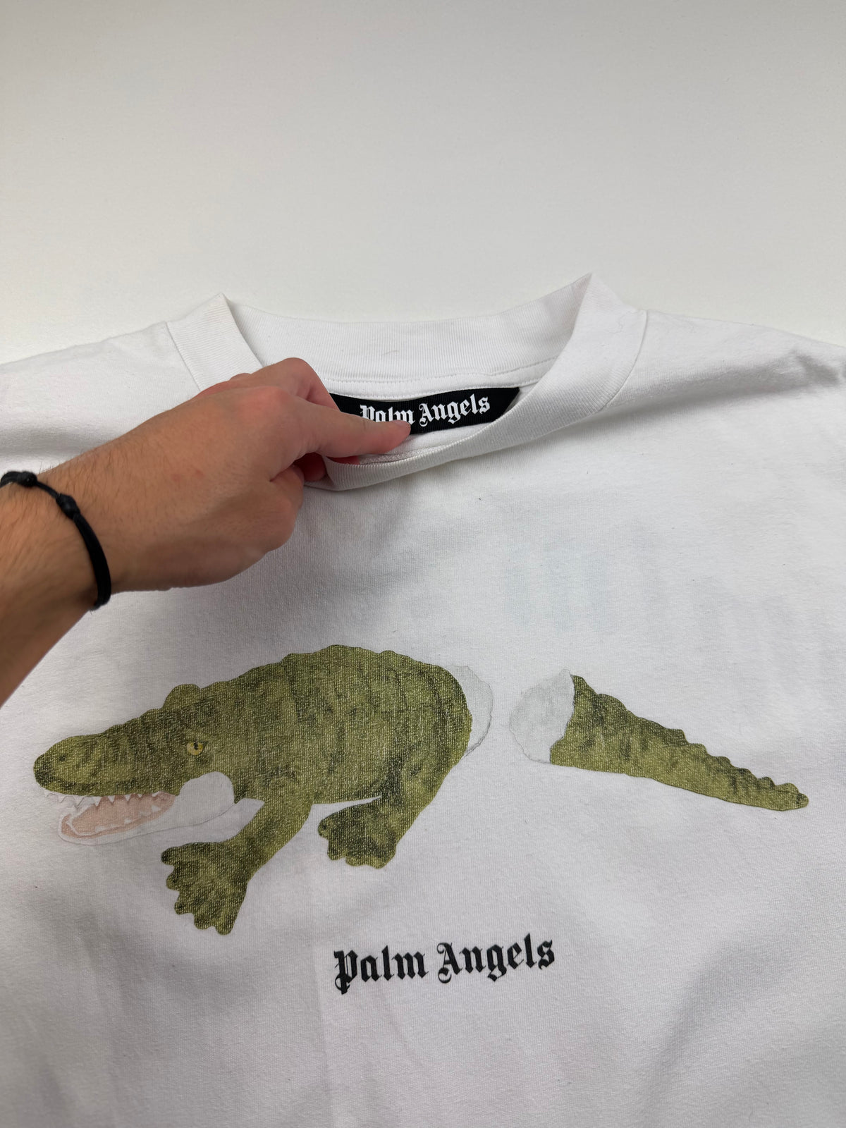 T-Shirt Palm Angels « Crocodile » – Taille L – Blanc