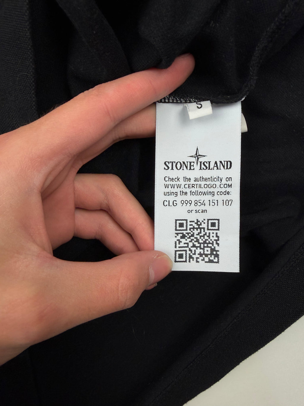 Polo Stone Island – Taille S – Noir