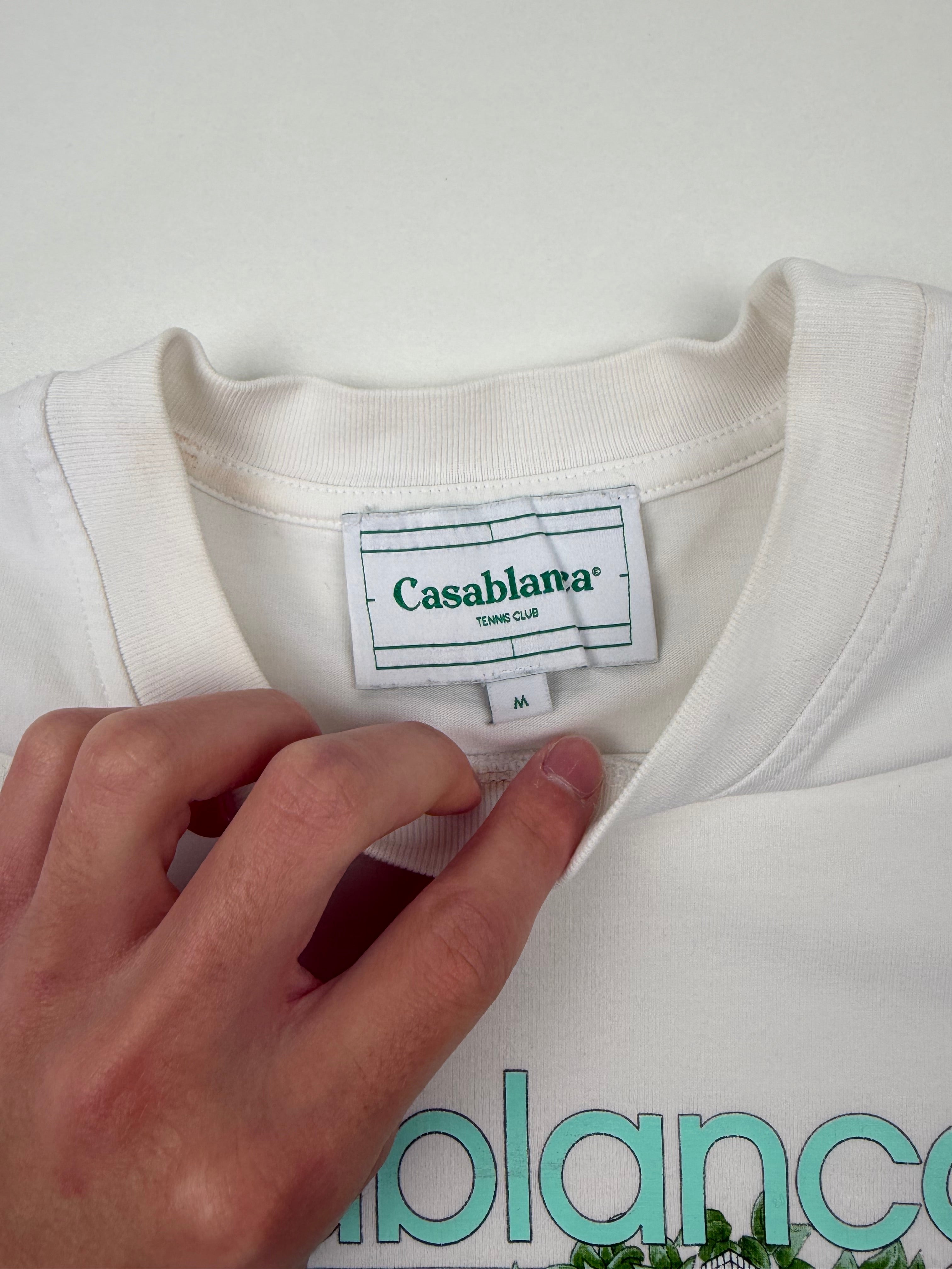 T-shirt Casablanca “Tennis Club” – Taille M – Blanc