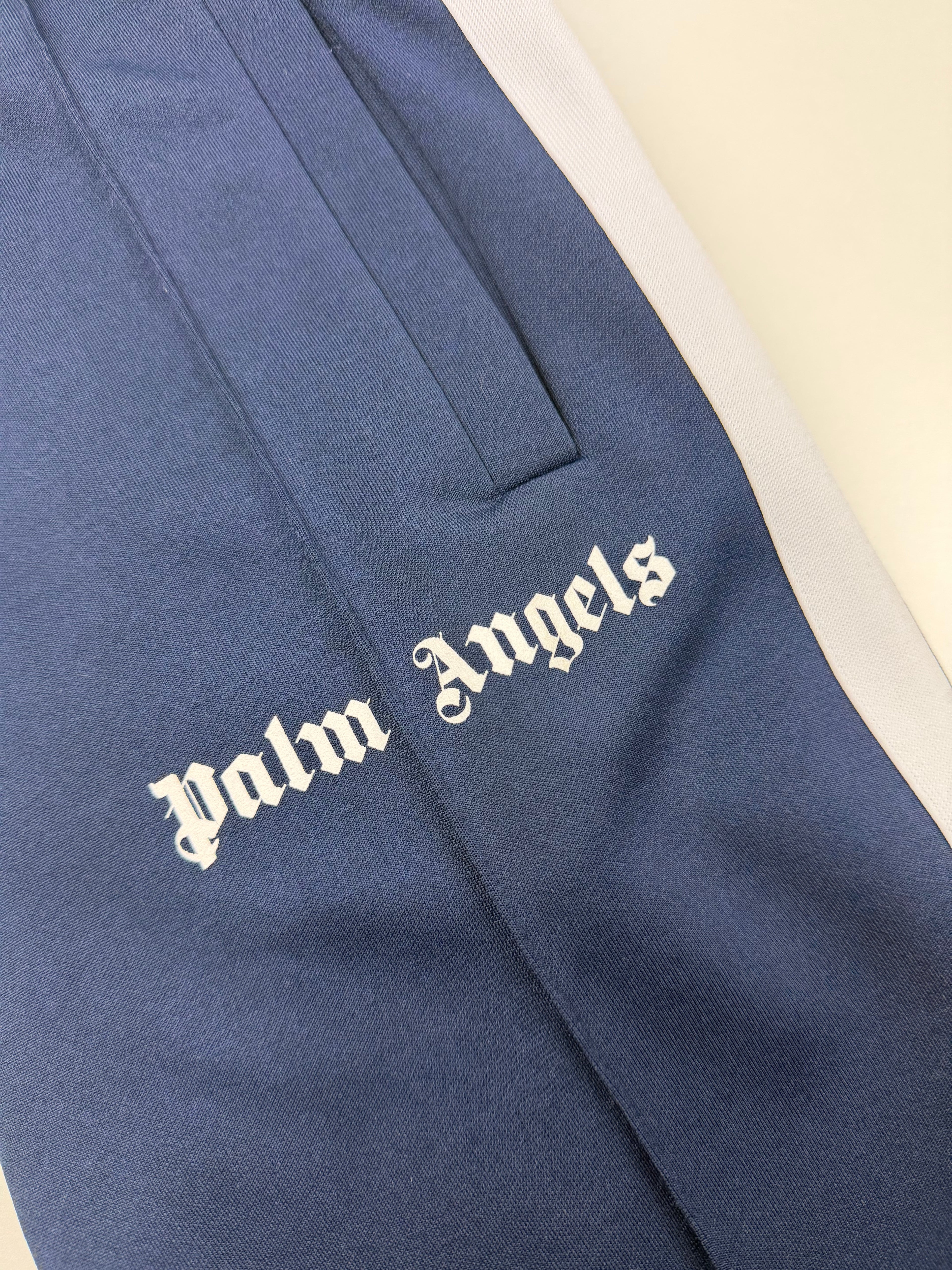 Jogging Palm Angels – Taille XS – Bleu Marine avec Bandes Blanches