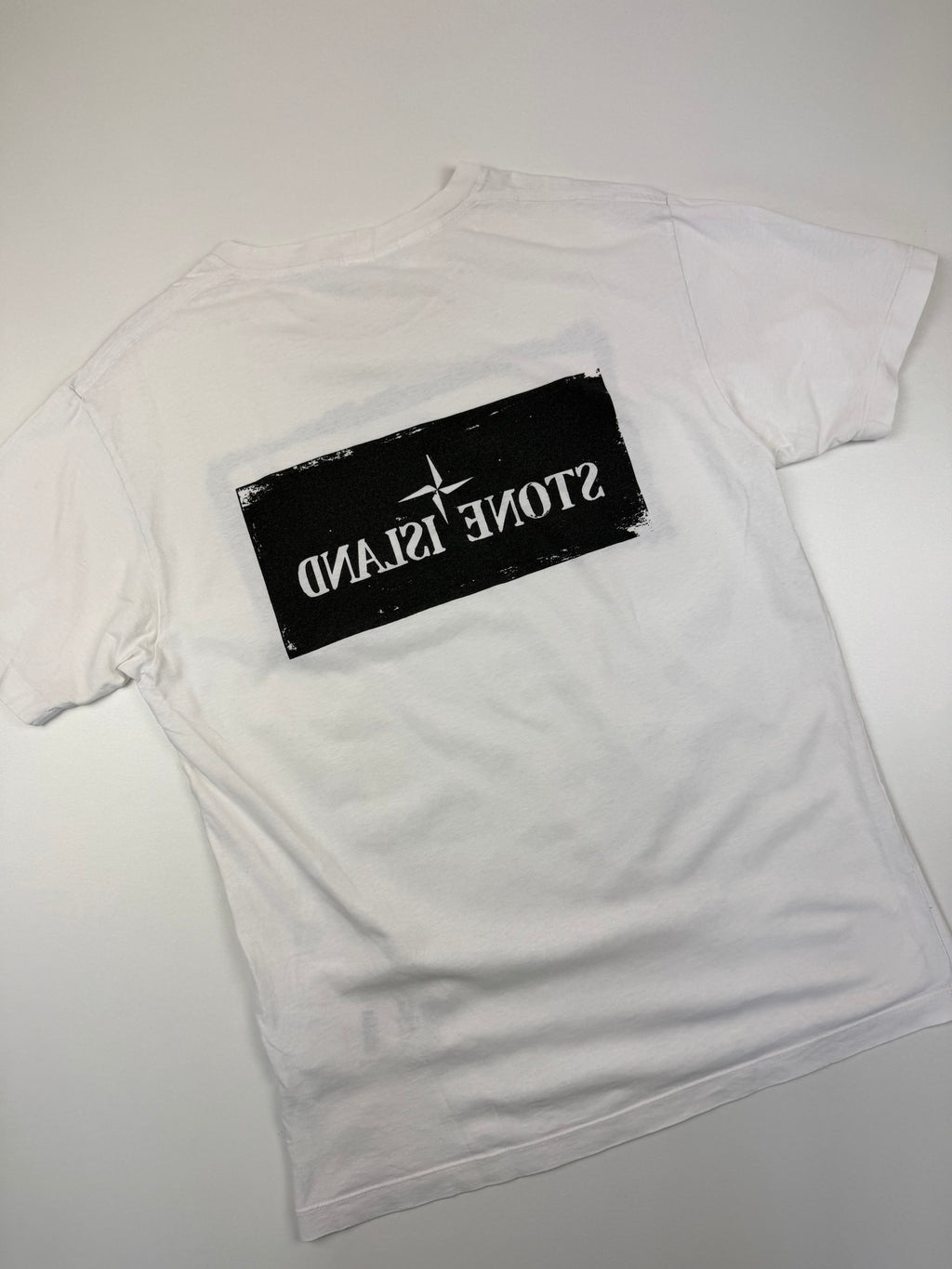 T-shirt Stone Island “Peinture” – Taille M – Blanc