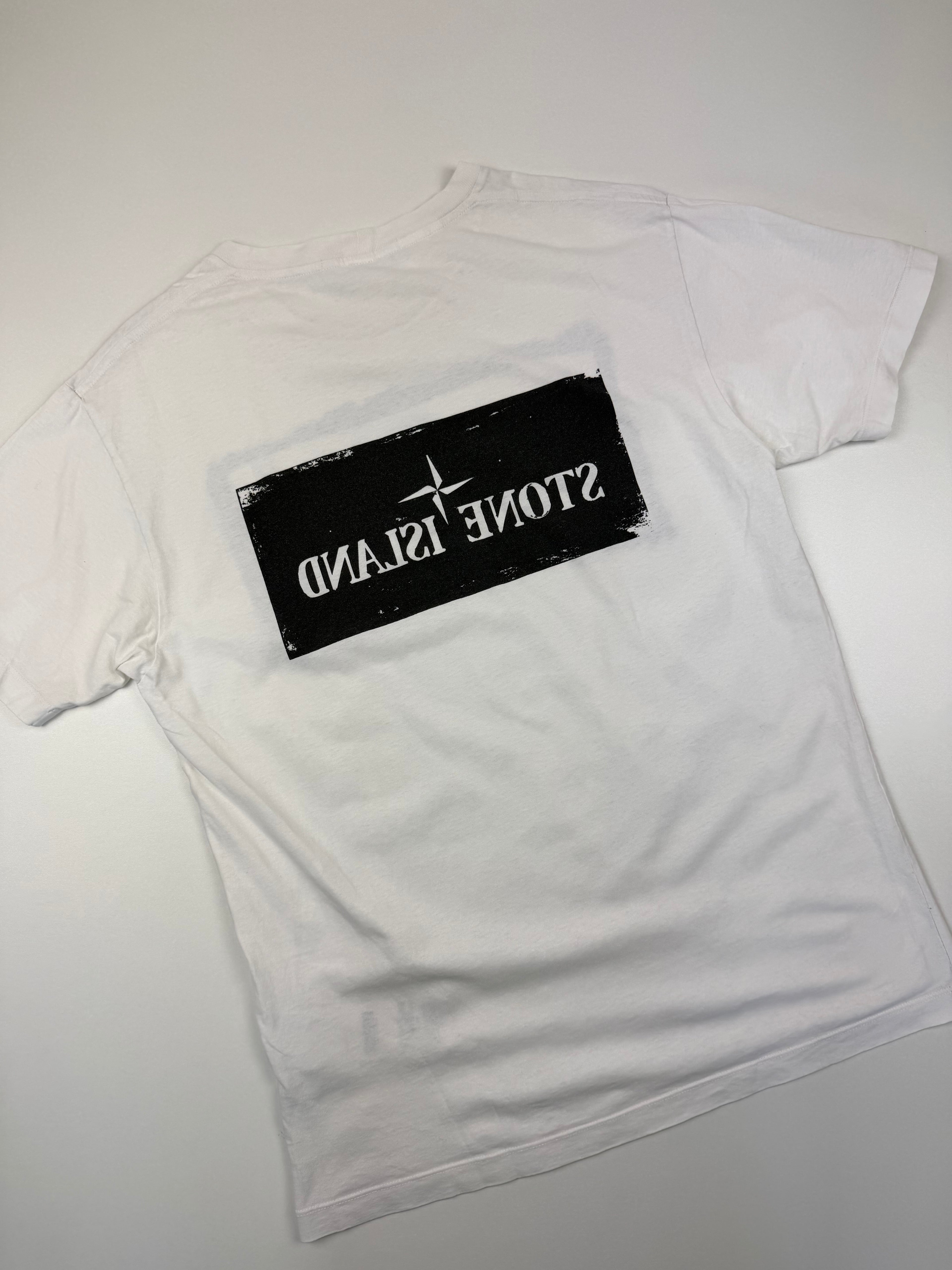 T-shirt Stone Island “Peinture” – Taille M – Blanc