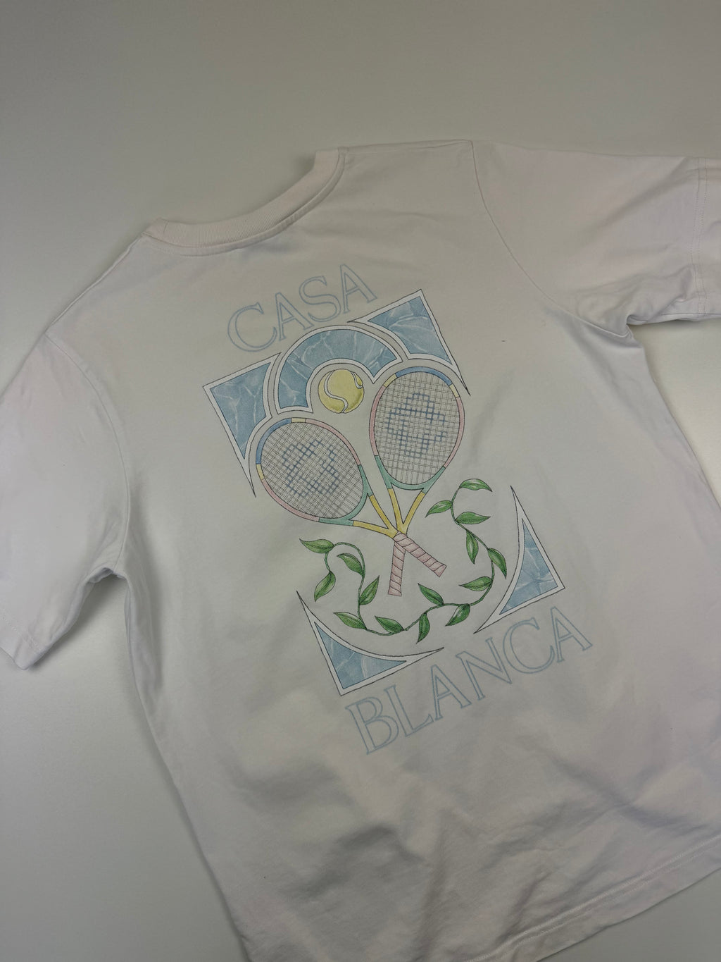 T-shirt Casablanca “Tennis Pastel” – Taille M – Blanc